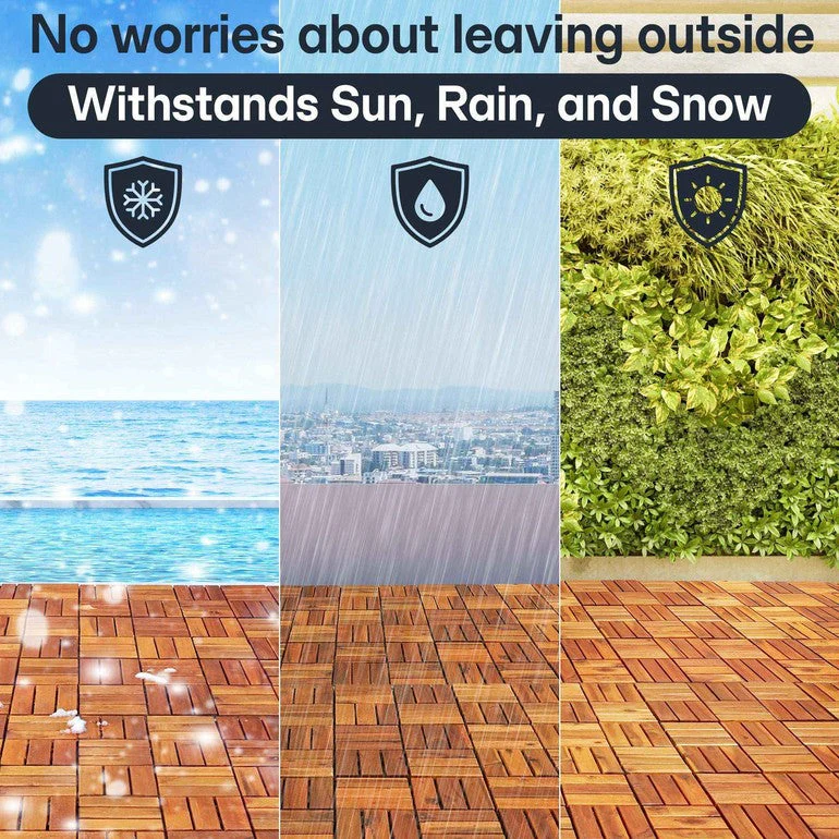 Tranquillo Solid Wood Premium Deck Tiles set 10 for Stylish Outdoor Spaces - Image 6