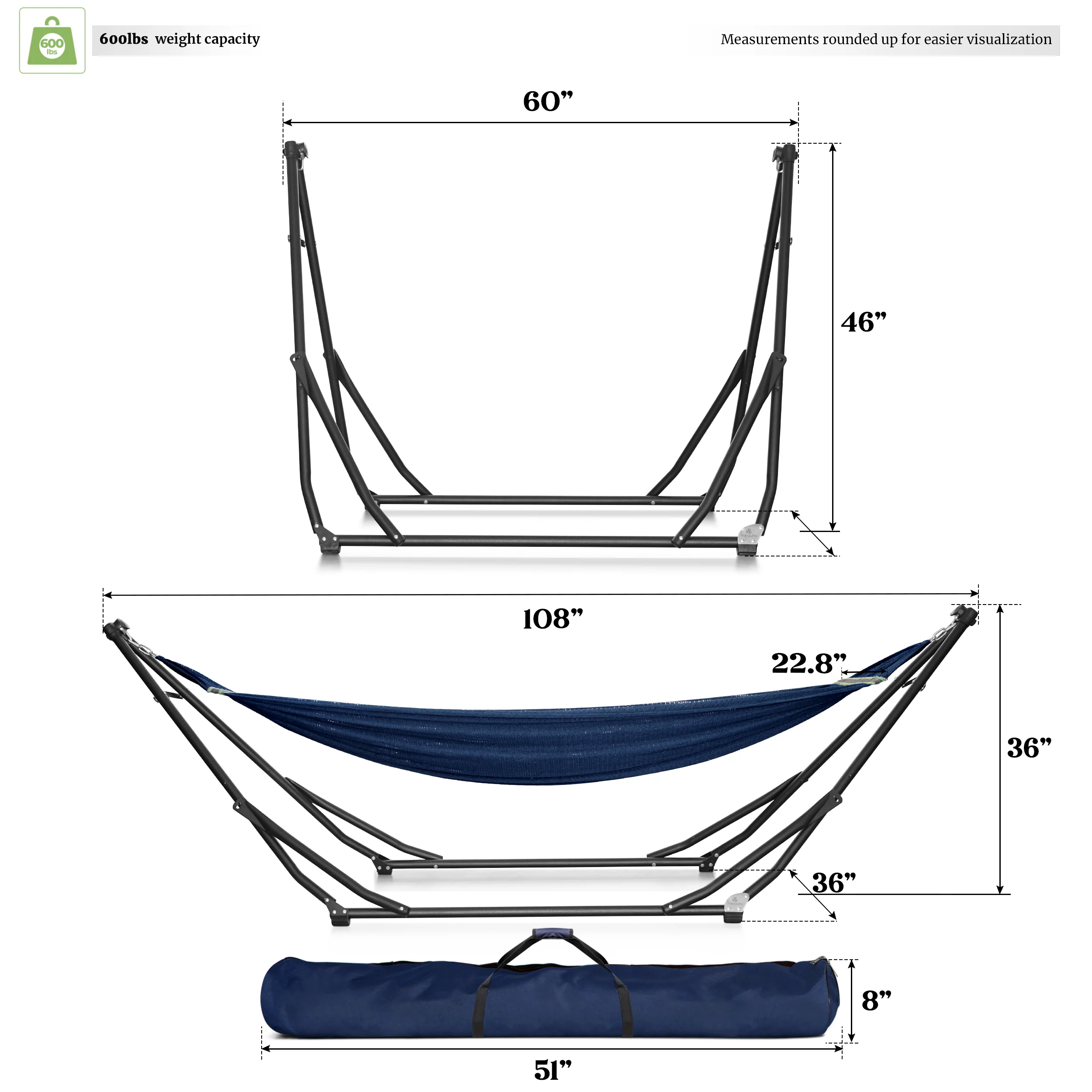 Tranquillo UniGen Transforming Hammock Stand for Ultimate Relaxation - Image 14