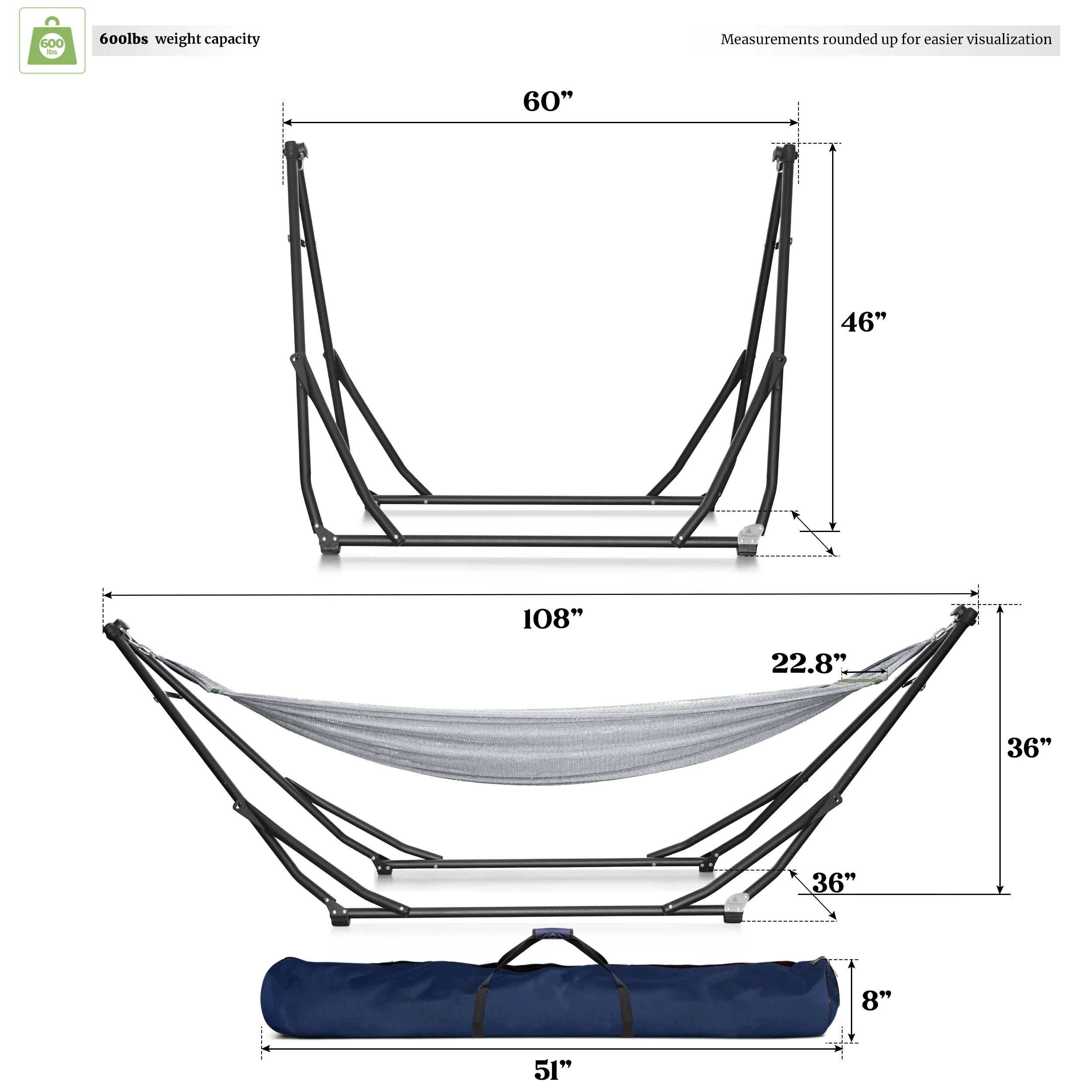Tranquillo UniGen Transforming Hammock Stand for Ultimate Relaxation - Image 24