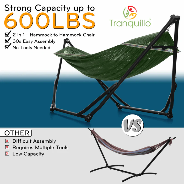 Tranquillo UniGen Transforming Hammock Stand for Ultimate Relaxation - Image 3