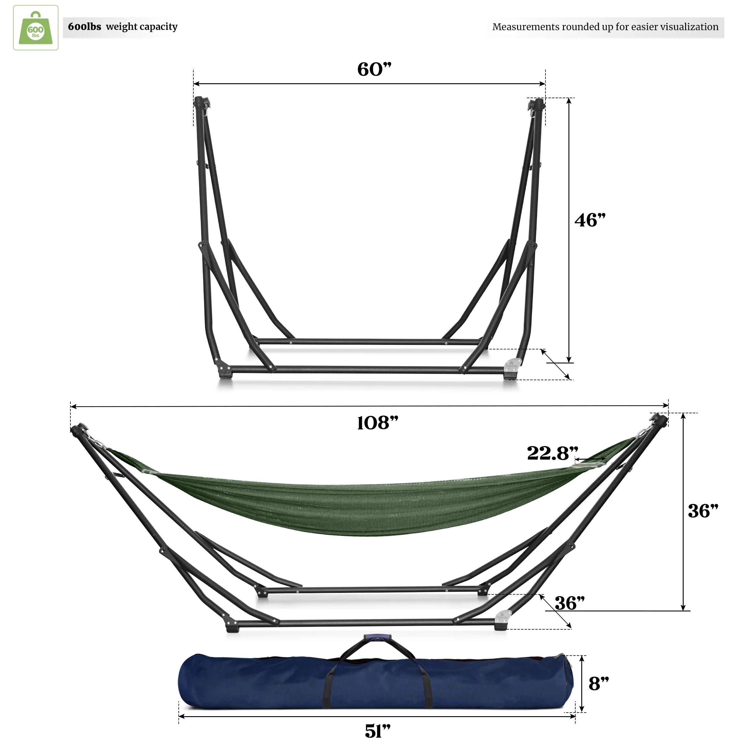 Tranquillo UniGen Transforming Hammock Stand for Ultimate Relaxation - Image 4