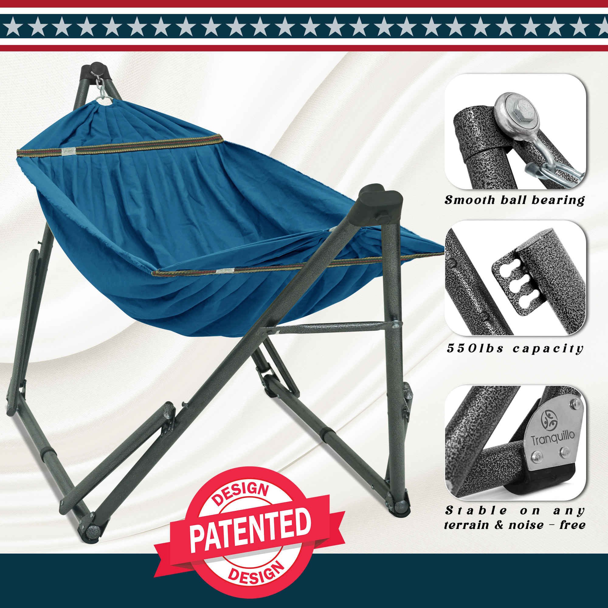 Tranquillo Uniki Canvas Hammock with Stand for Ultimate Relaxation - Image 23