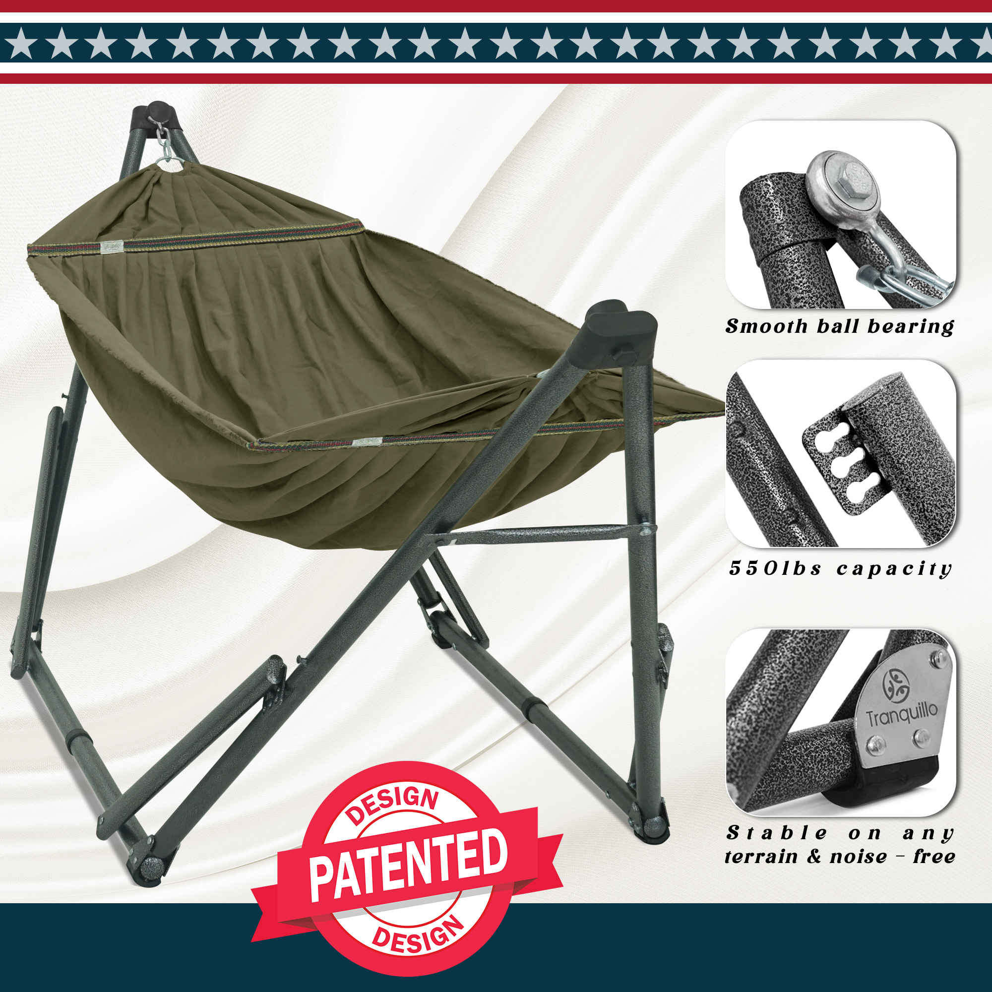 Tranquillo Uniki Canvas Hammock with Stand for Ultimate Relaxation - Image 32