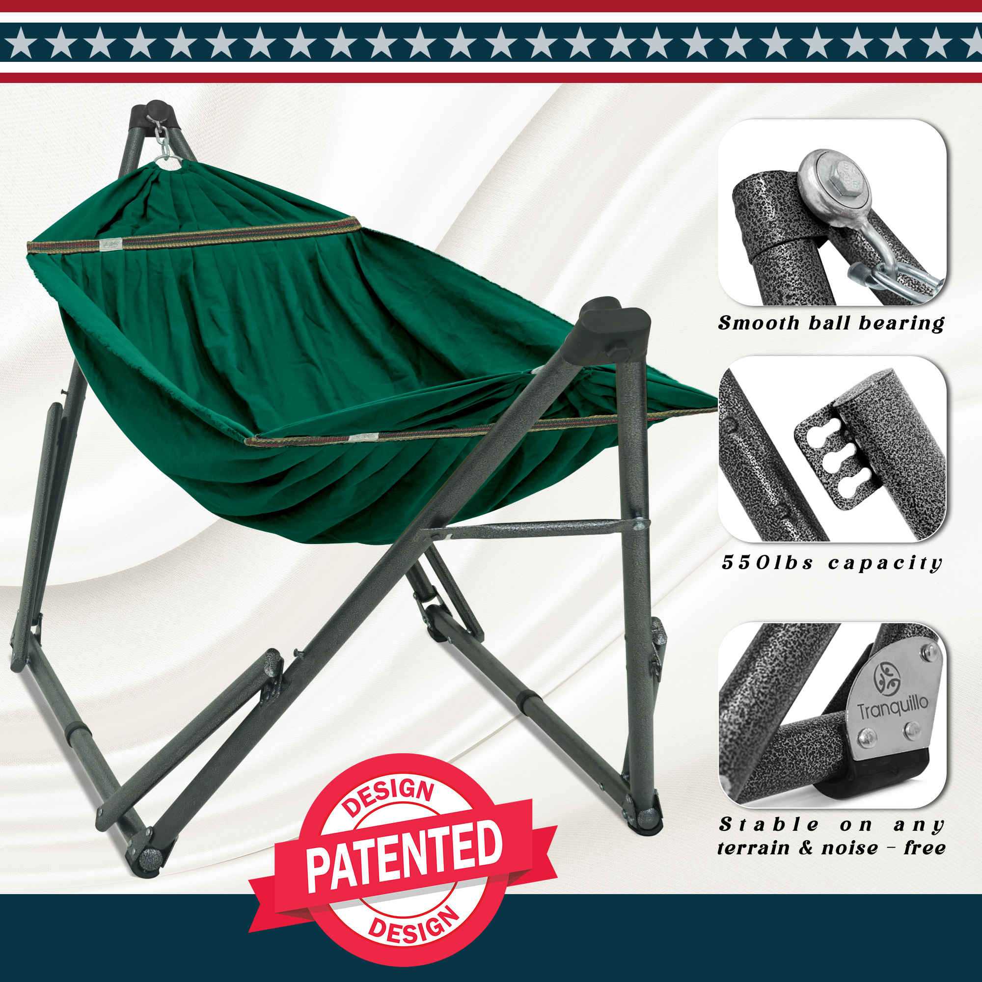 Tranquillo Uniki Canvas Hammock with Stand for Ultimate Relaxation - Image 41