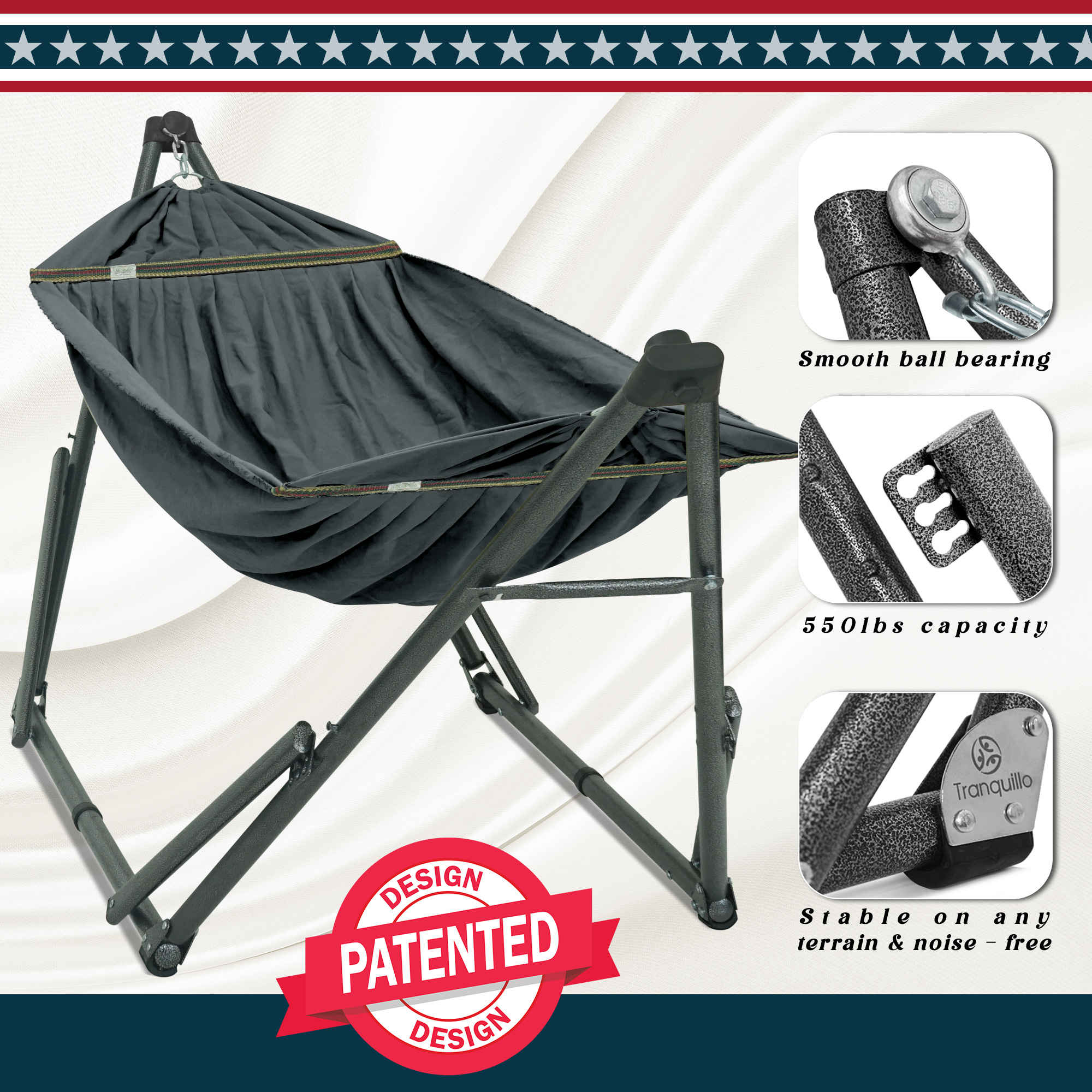 Tranquillo Uniki Canvas Hammock with Stand for Ultimate Relaxation - Image 50