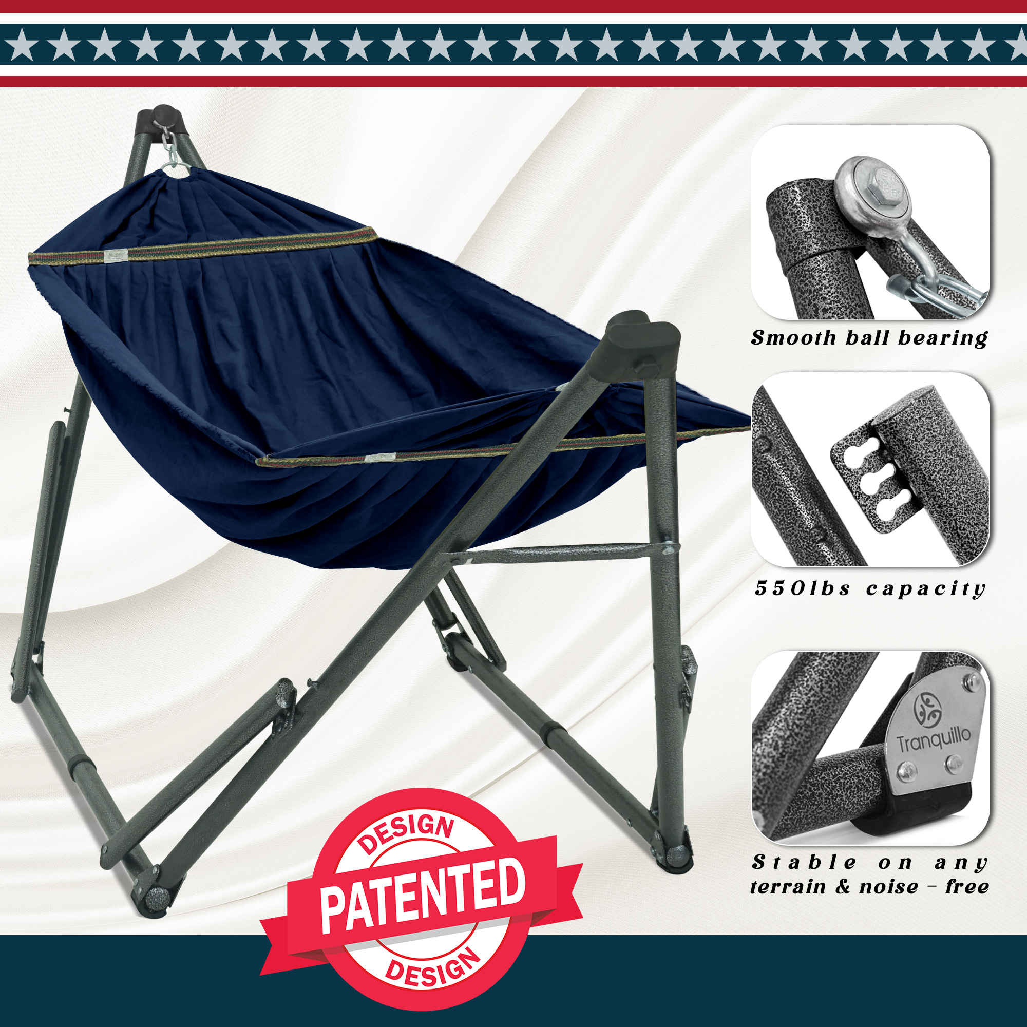 Tranquillo Uniki Canvas Hammock with Stand for Ultimate Relaxation - Image 59