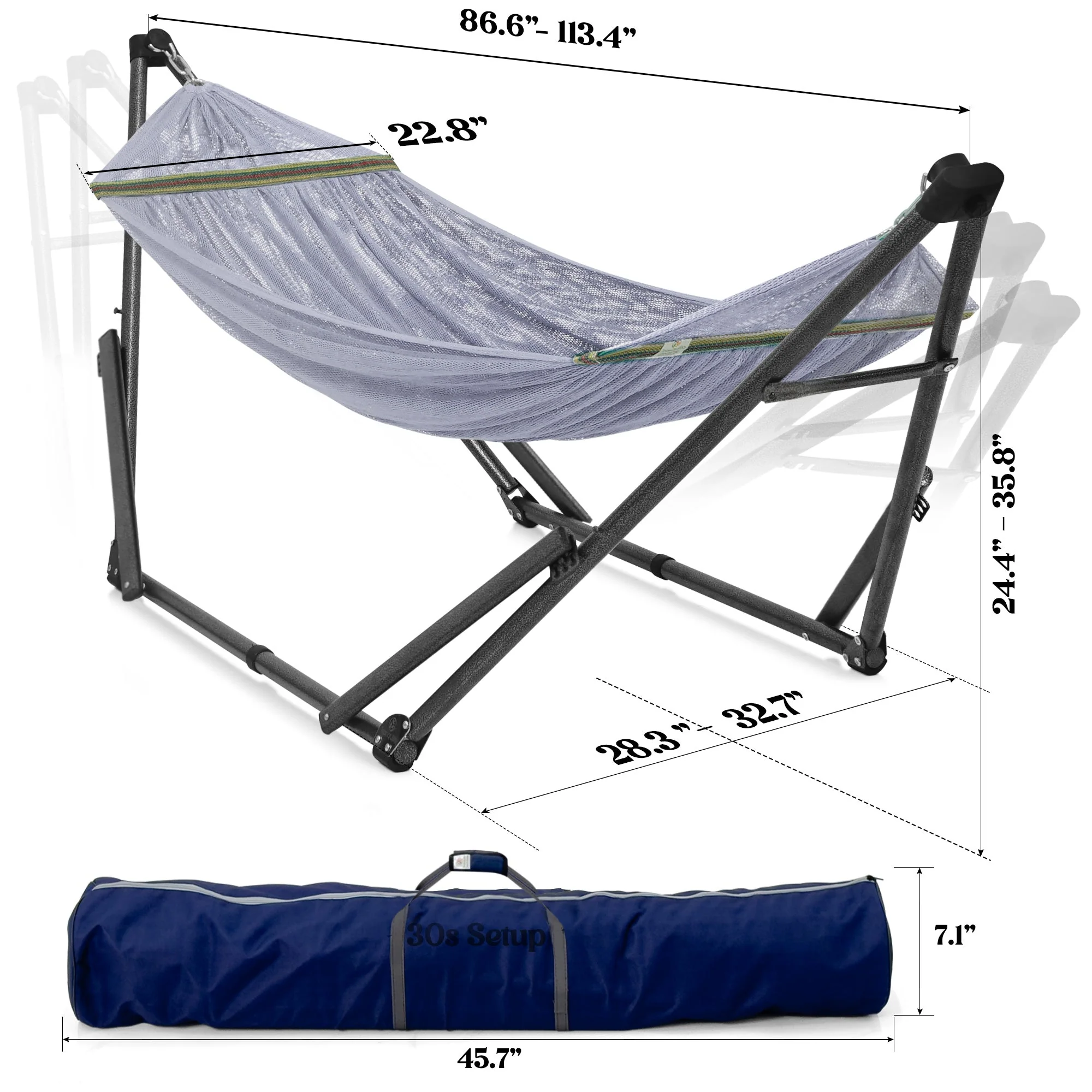 Tranquillo Uniki Collapsible Hammock Stand for Ultimate Relaxation - Image 38