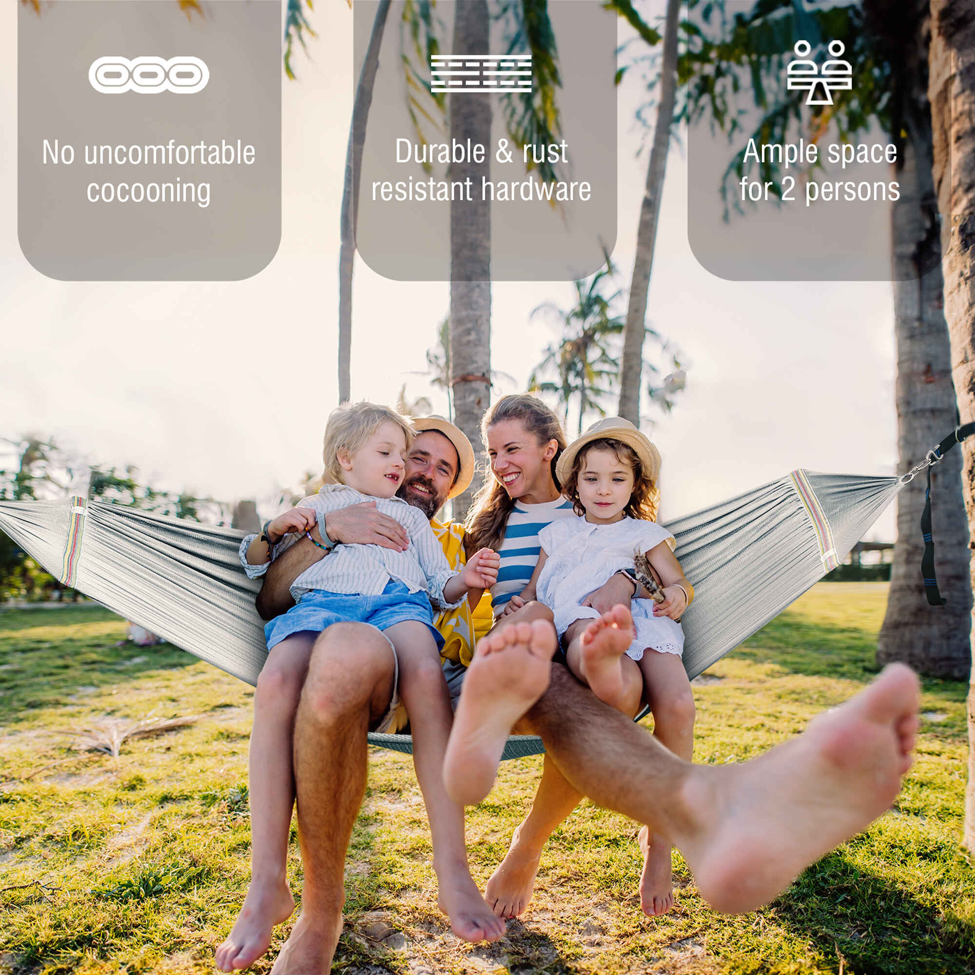 Tranquillo Universal 2-Person Double Hammock for Ultimate Relaxation - Image 5
