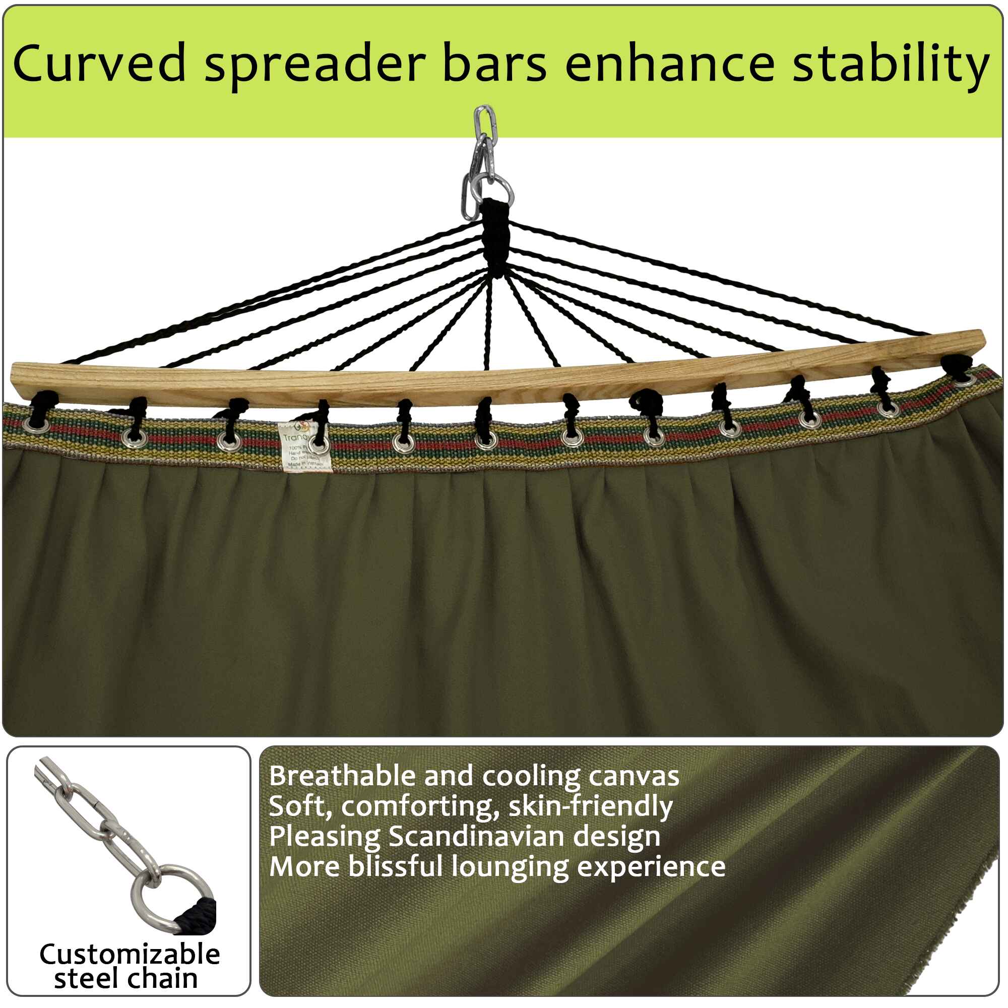 Tranquillo Universal Canvas Double Hammock for Ultimate Relaxation - Image 10