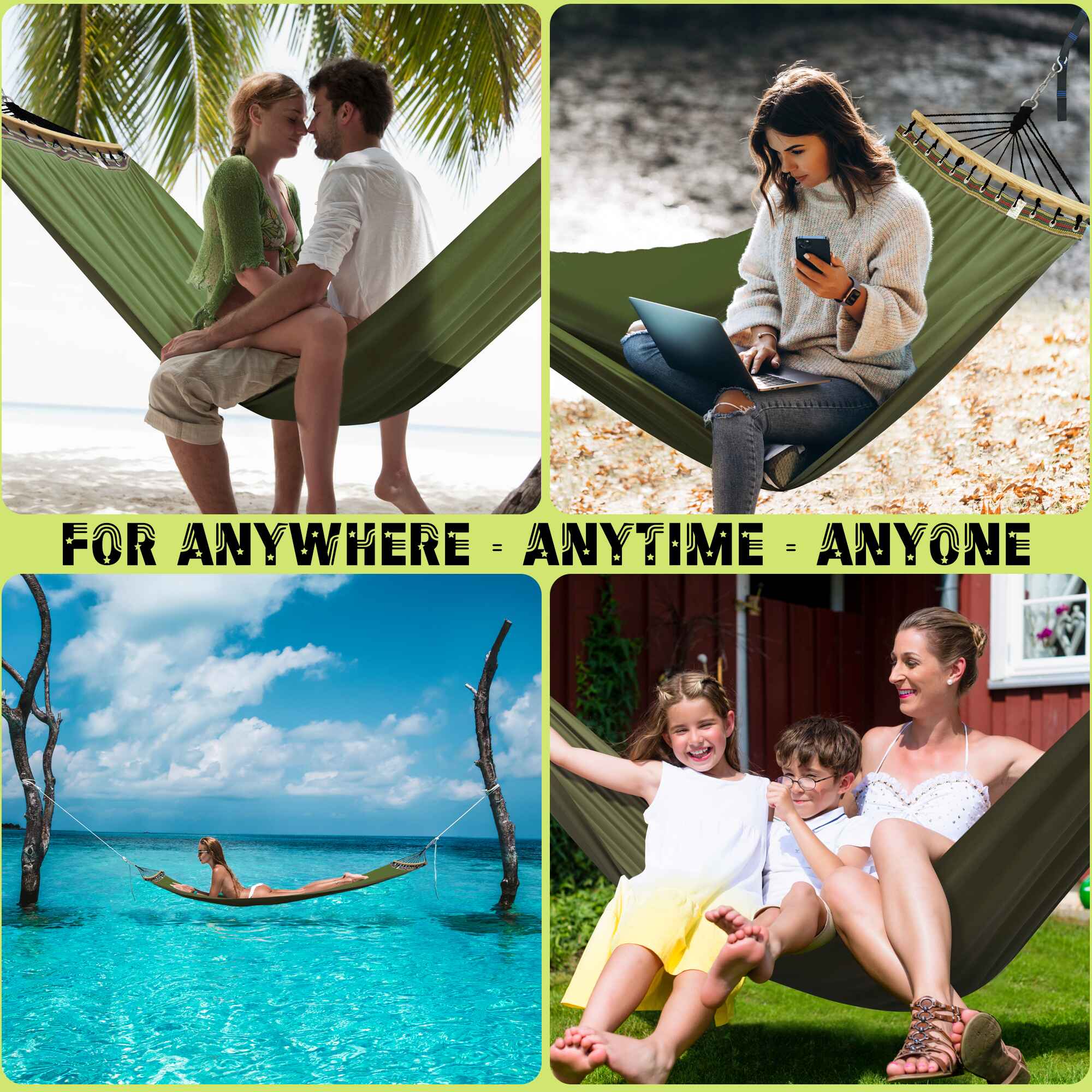 Tranquillo Universal Canvas Double Hammock for Ultimate Relaxation - Image 12