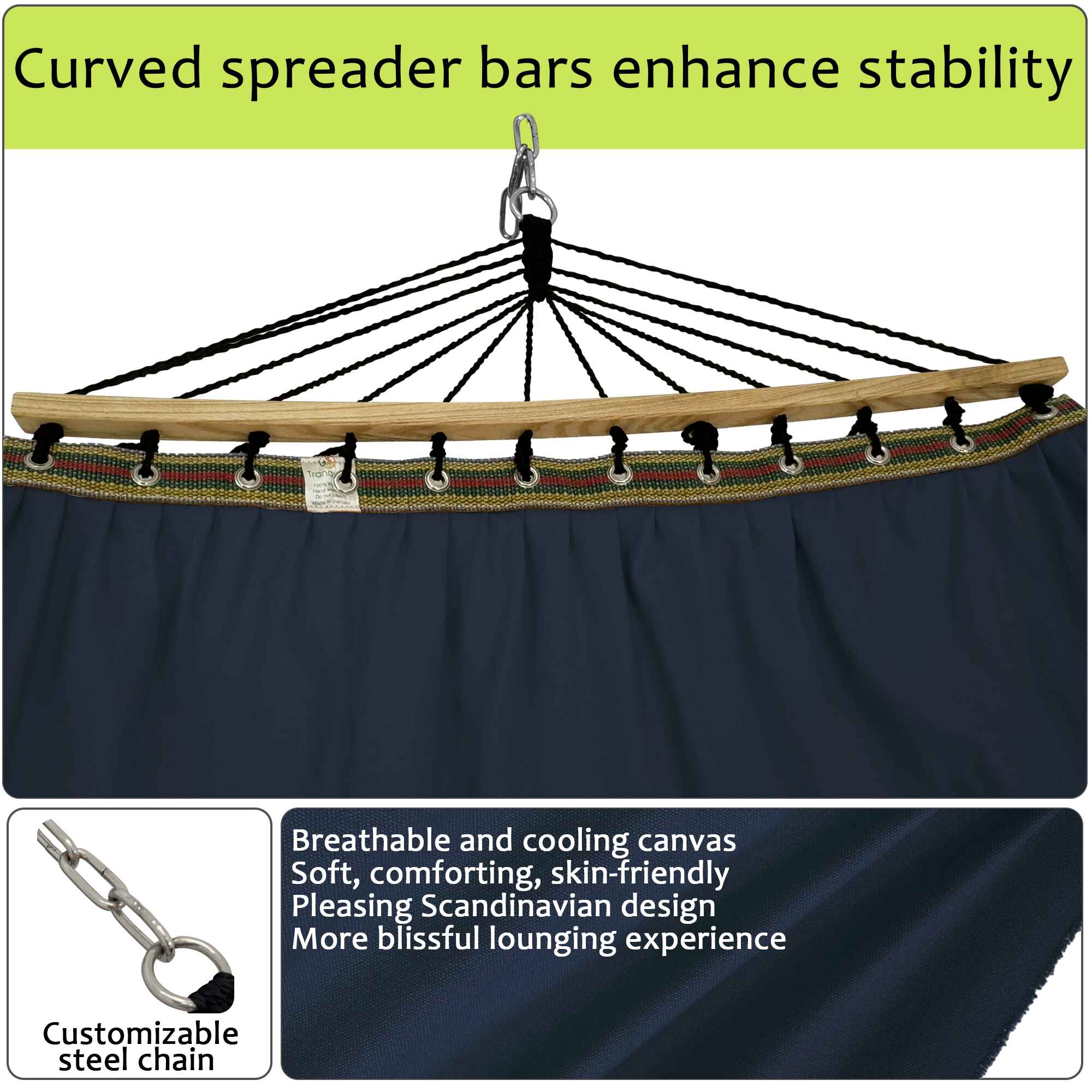 Tranquillo Universal Canvas Double Hammock for Ultimate Relaxation - Image 17