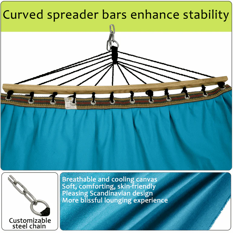 Tranquillo Universal Canvas Double Hammock for Ultimate Relaxation - Image 3