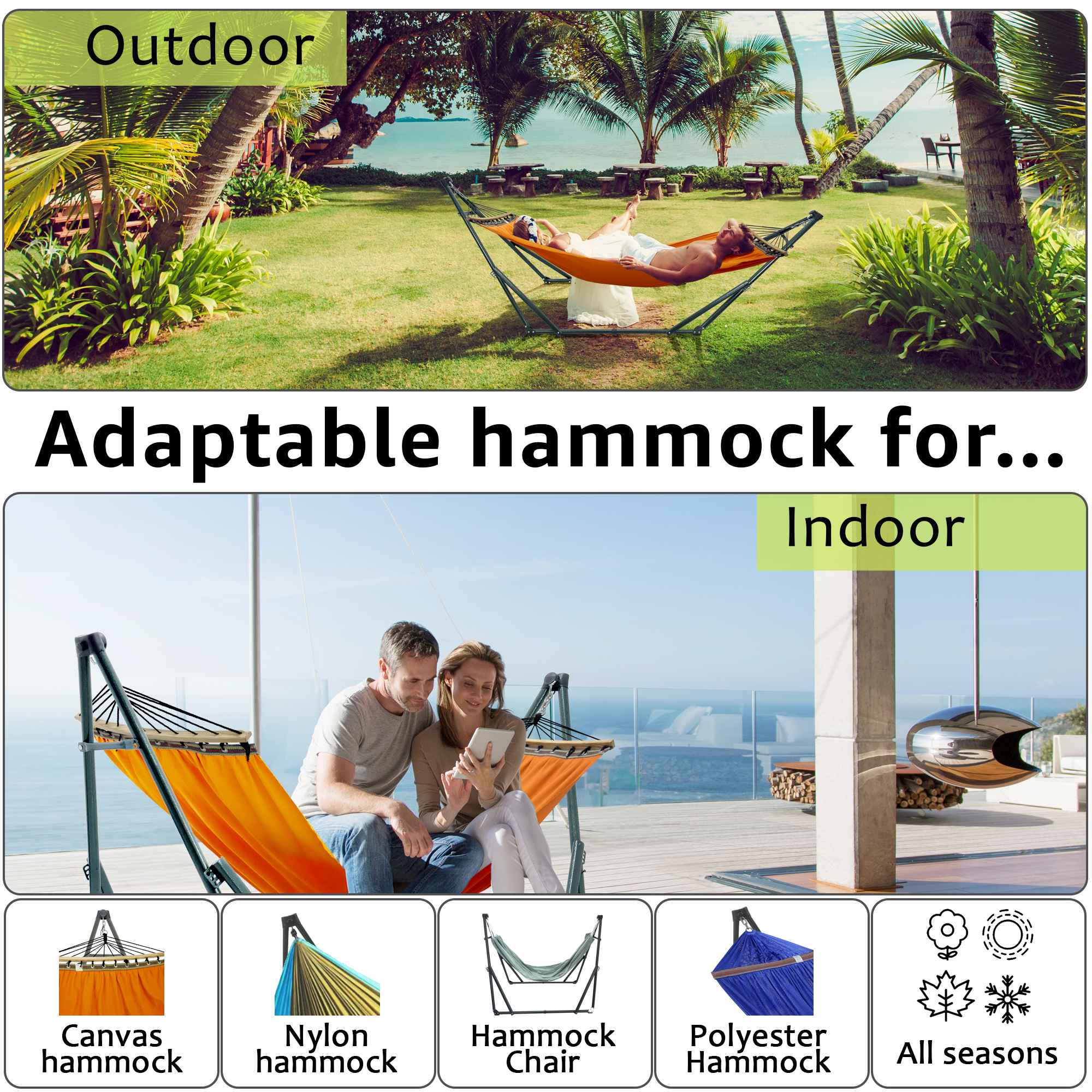 Tranquillo Universal Canvas Hammock Medium Size for Ultimate Comfort and Style - Image 30