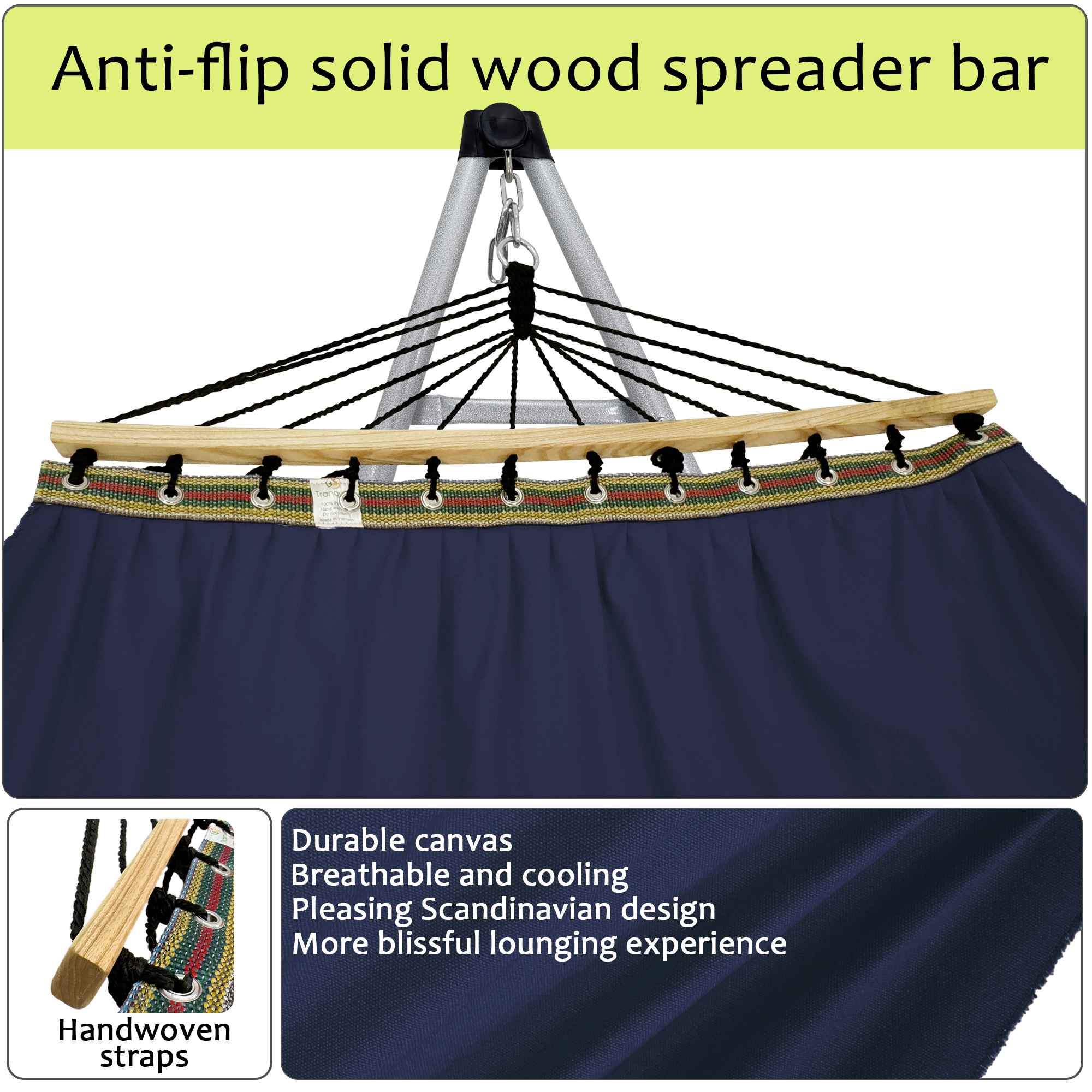 Tranquillo Universal Canvas Hammock Medium Size for Ultimate Comfort and Style - Image 34