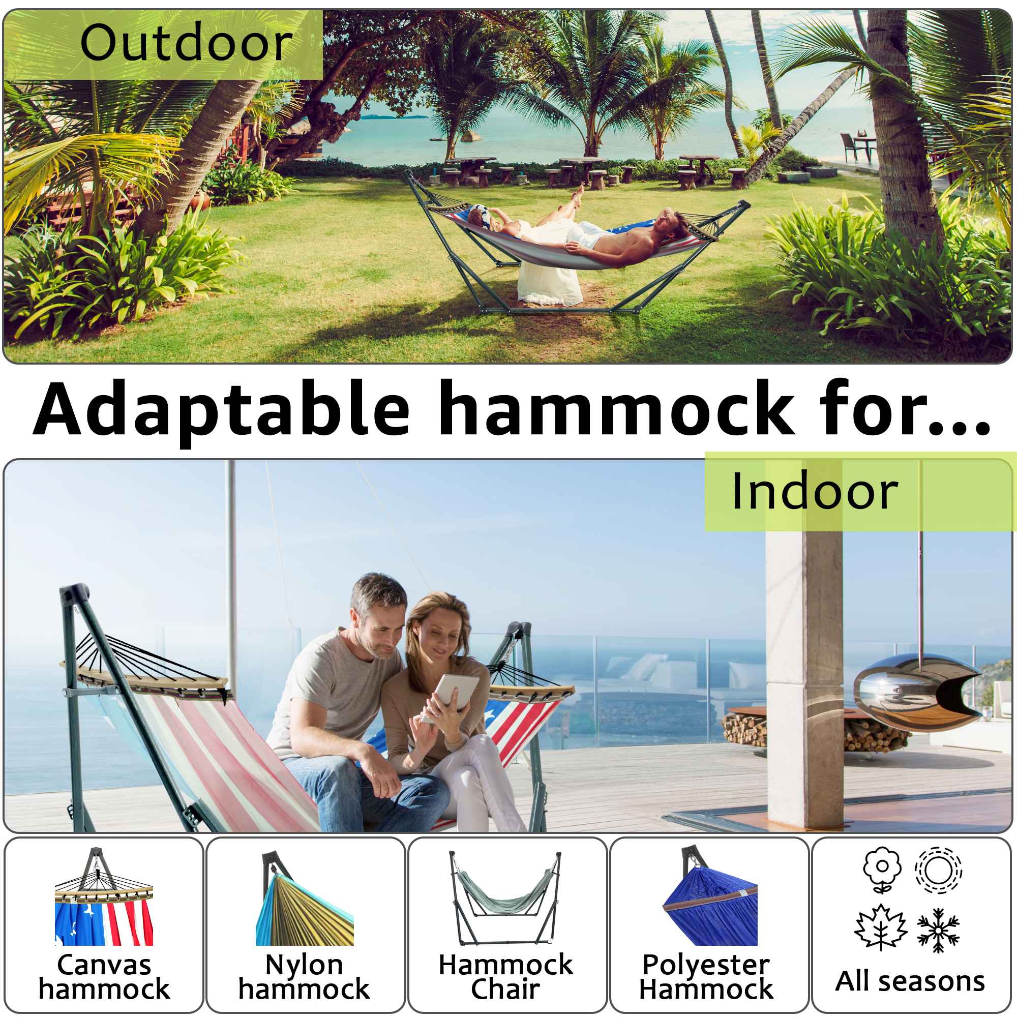 Tranquillo Universal Canvas Hammock Medium Size for Ultimate Comfort and Style - Image 54