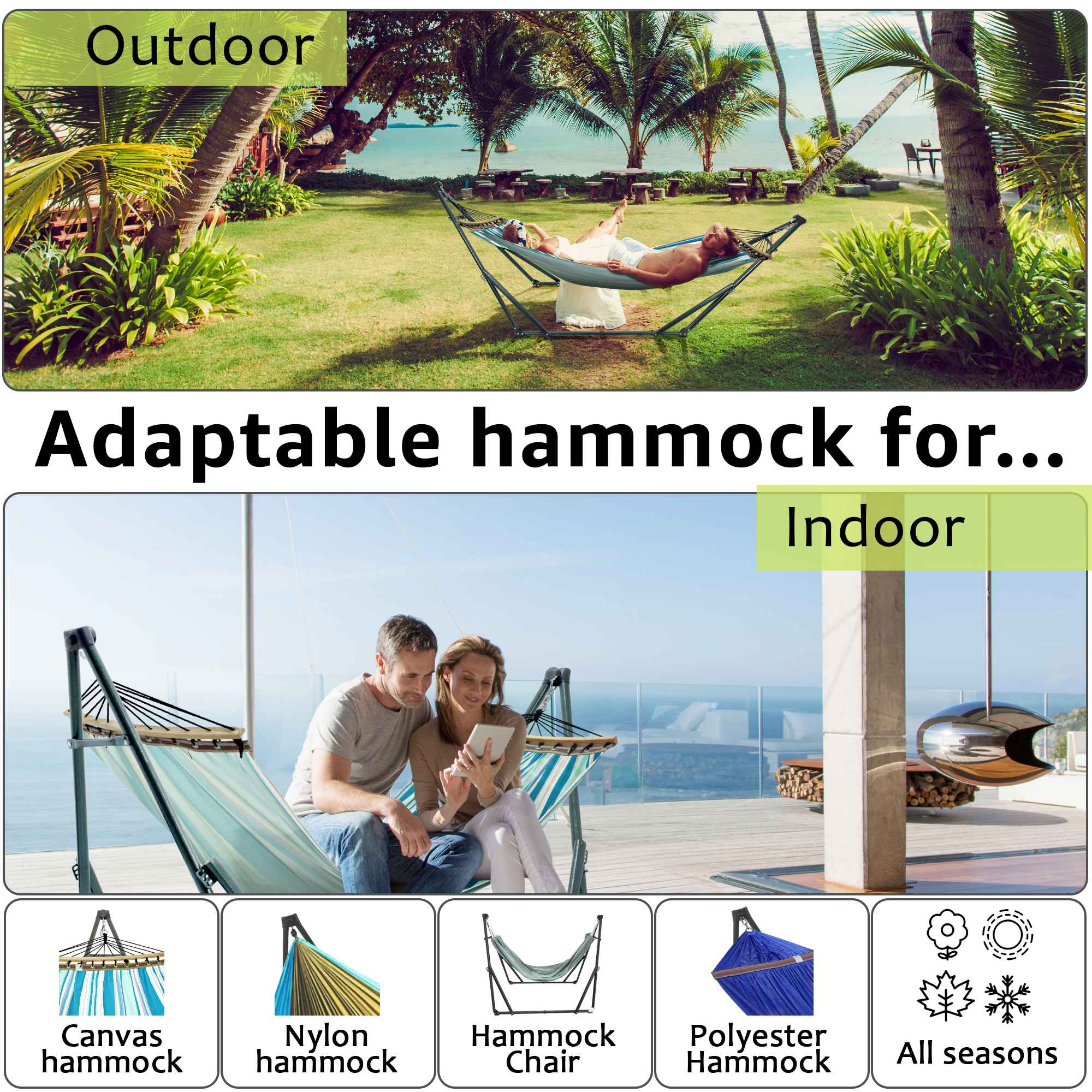 Tranquillo Universal Canvas Hammock Medium Size for Ultimate Comfort and Style - Image 62