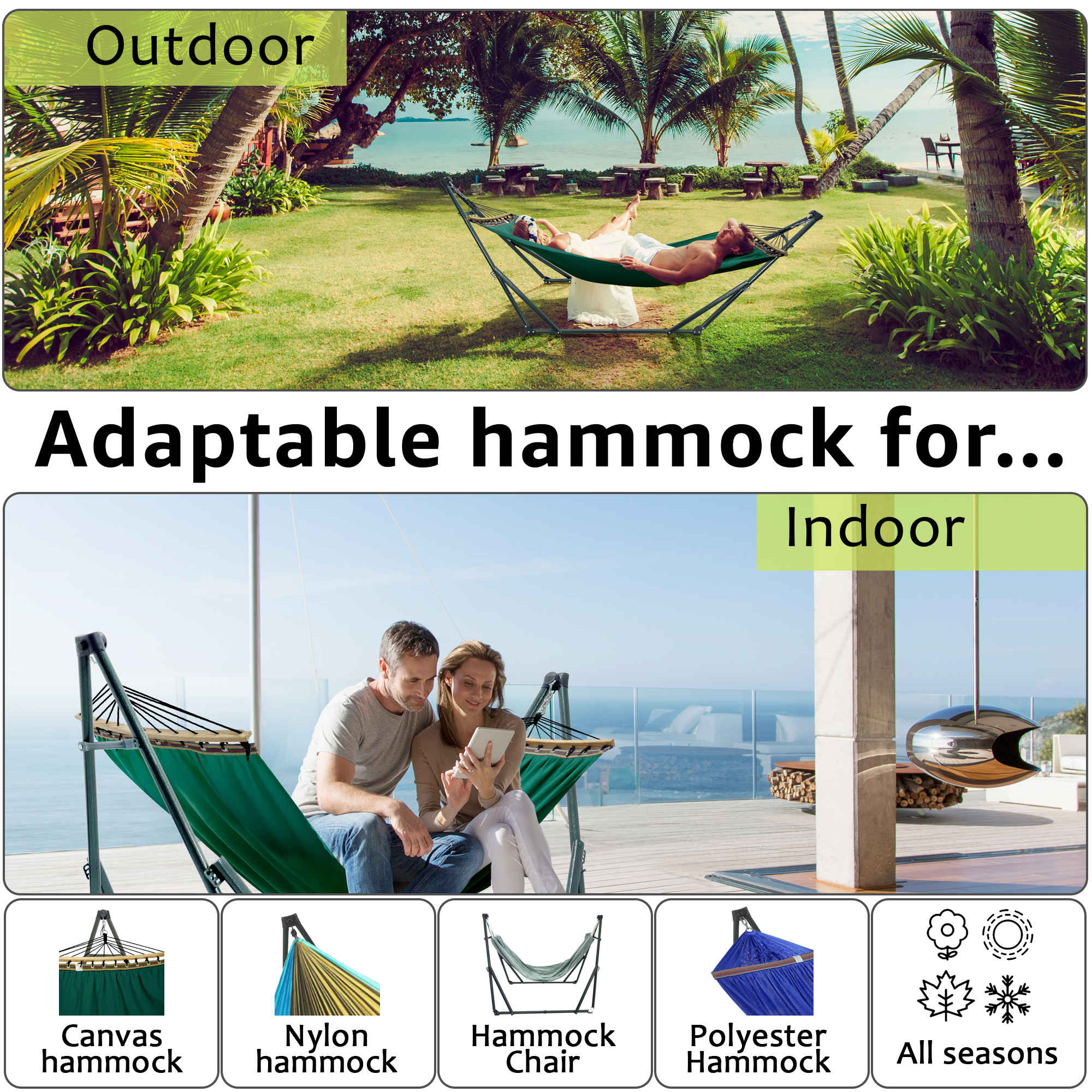 Tranquillo Universal Canvas Hammock Medium Size for Ultimate Comfort and Style - Image 70