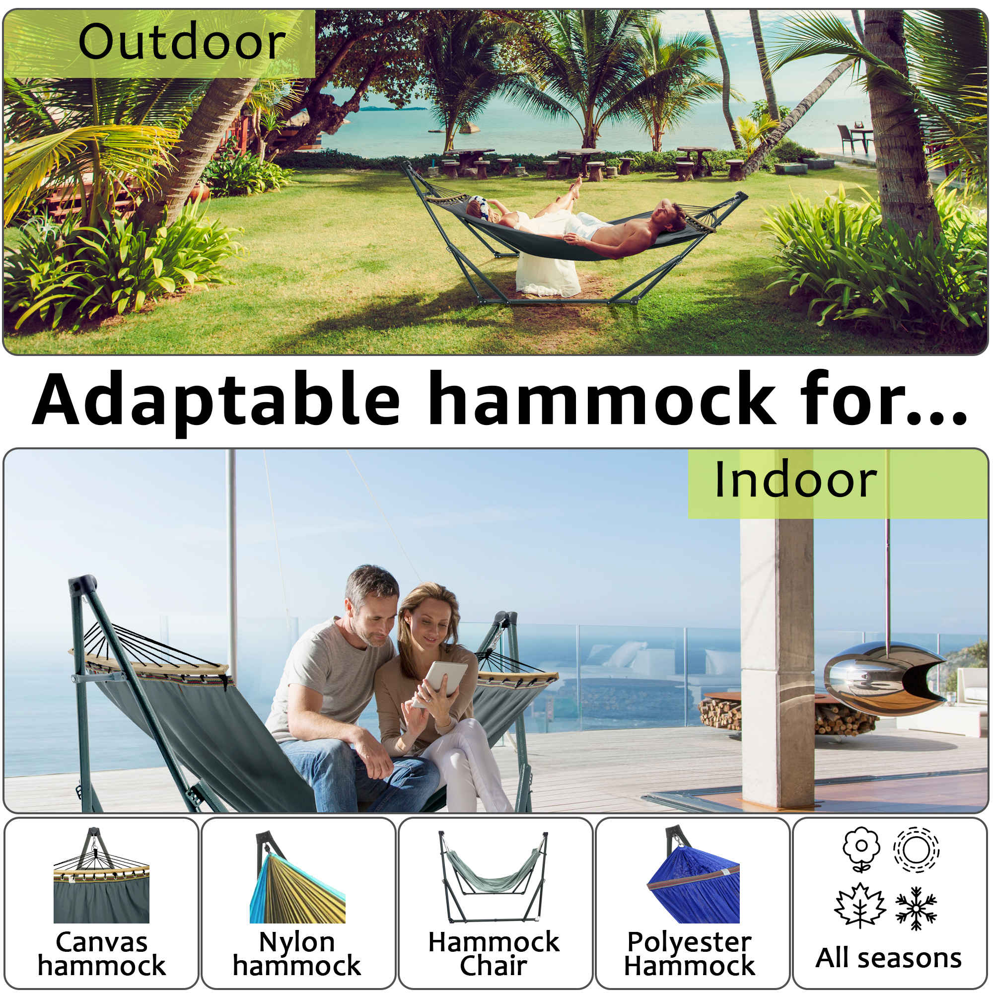 Tranquillo Universal Canvas Hammock Medium Size for Ultimate Comfort and Style - Image 78