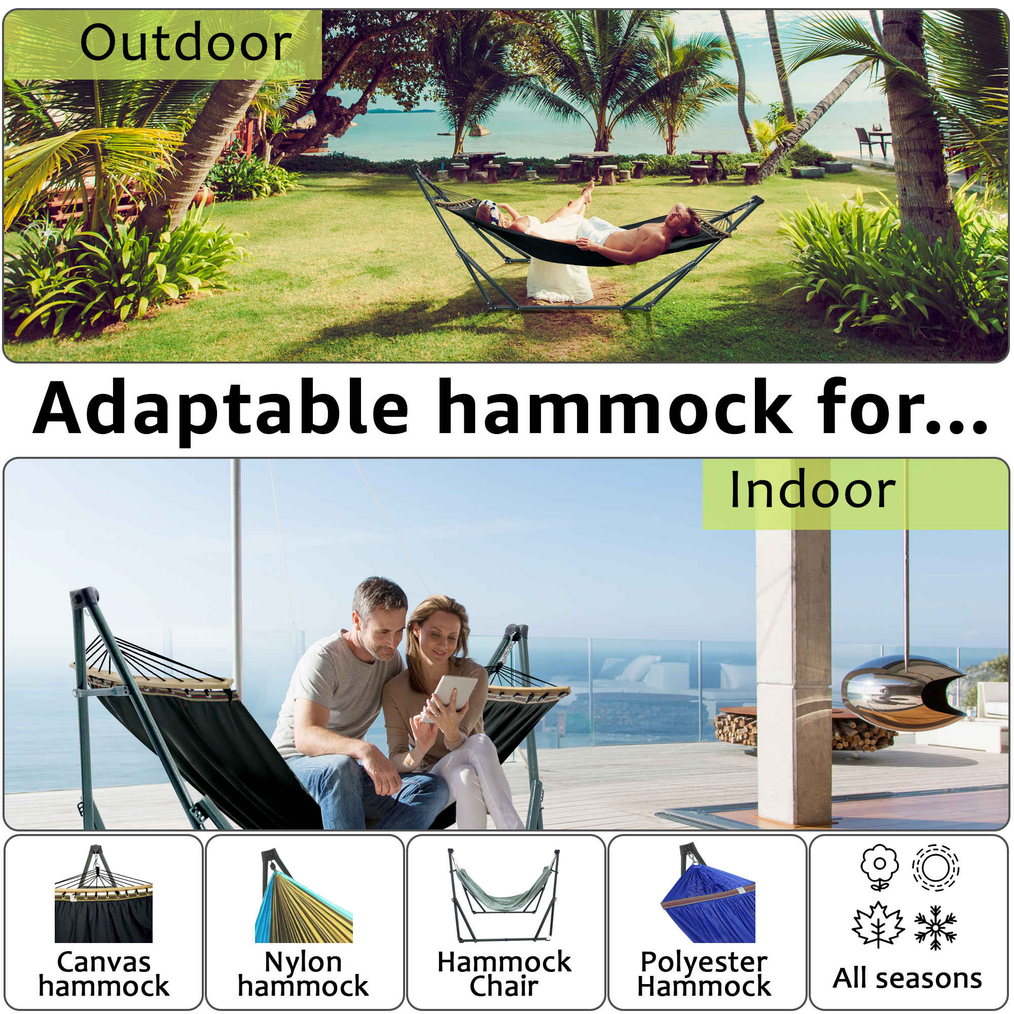 Tranquillo Universal Canvas Hammock Medium Size for Ultimate Comfort and Style - Image 86