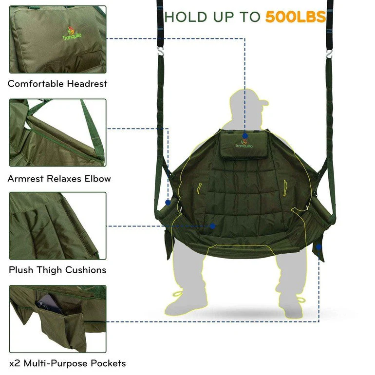 Tranquillo Universal Hammock Chair and Straps for Ultimate Relaxation - Image 2
