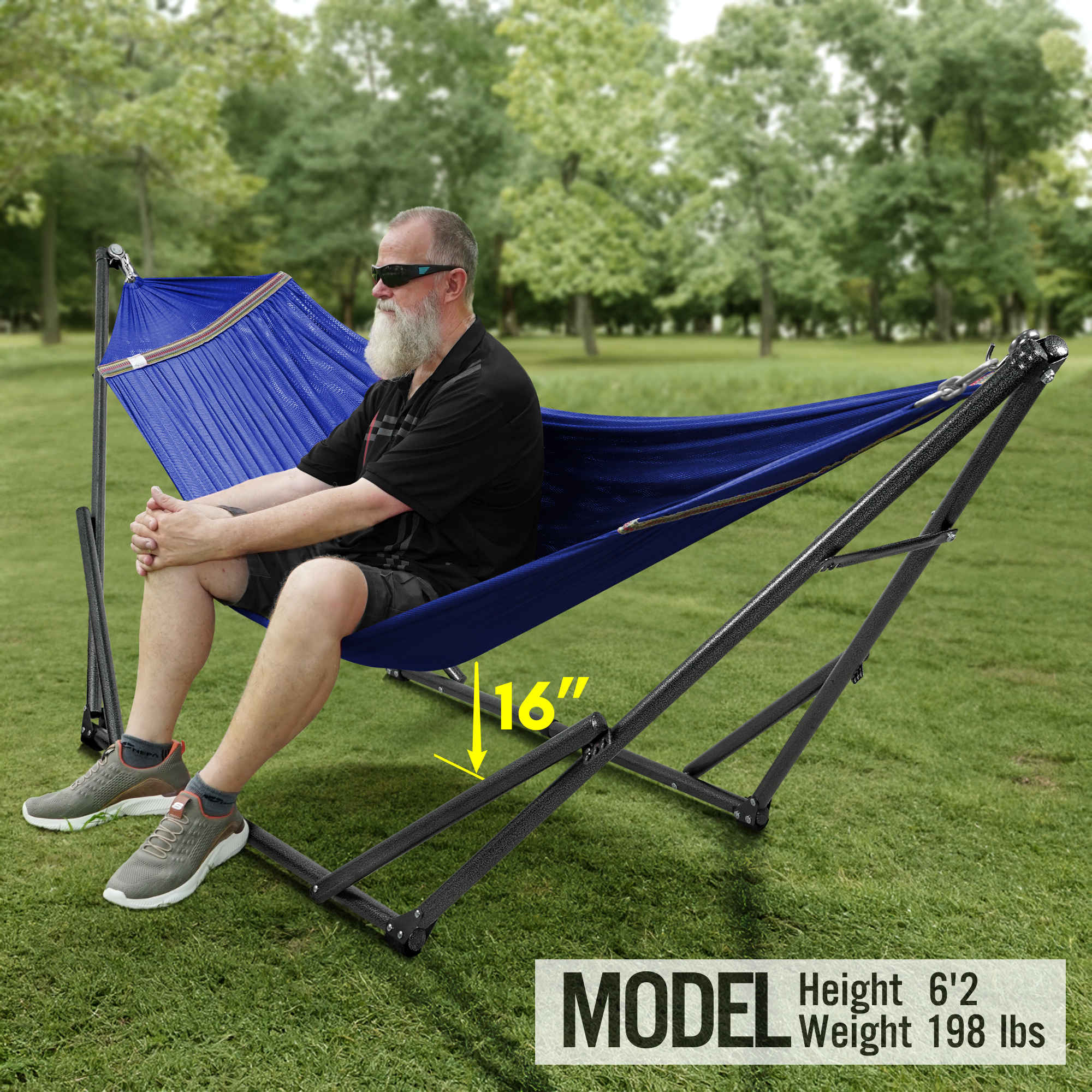 Tranquillo Universal Hammock with Medium Size Stands for Ultimate Relaxation - Ideal Universal Hammock Stands - Medium Size - Image 13