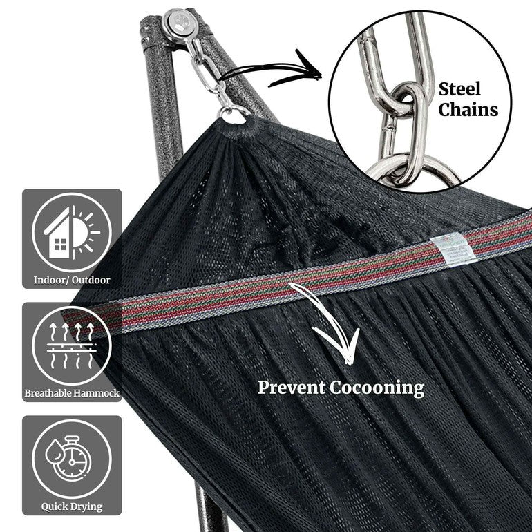 Tranquillo Universal Hammock with Medium Size Stands for Ultimate Relaxation - Ideal Universal Hammock Stands - Medium Size - Image 2