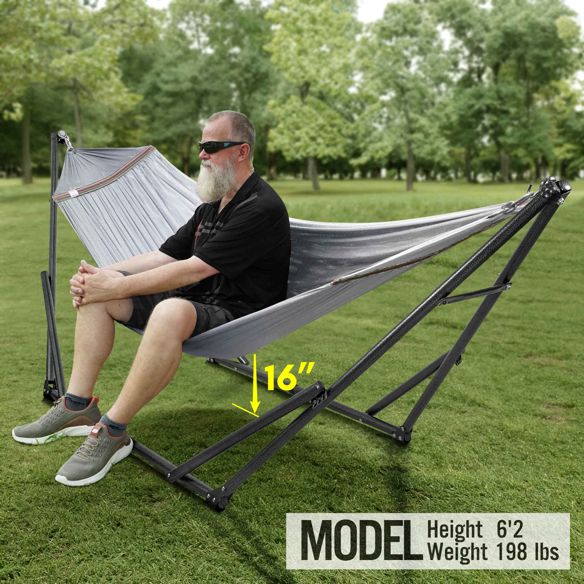 Tranquillo Universal Hammock with Medium Size Stands for Ultimate Relaxation - Ideal Universal Hammock Stands - Medium Size - Image 31