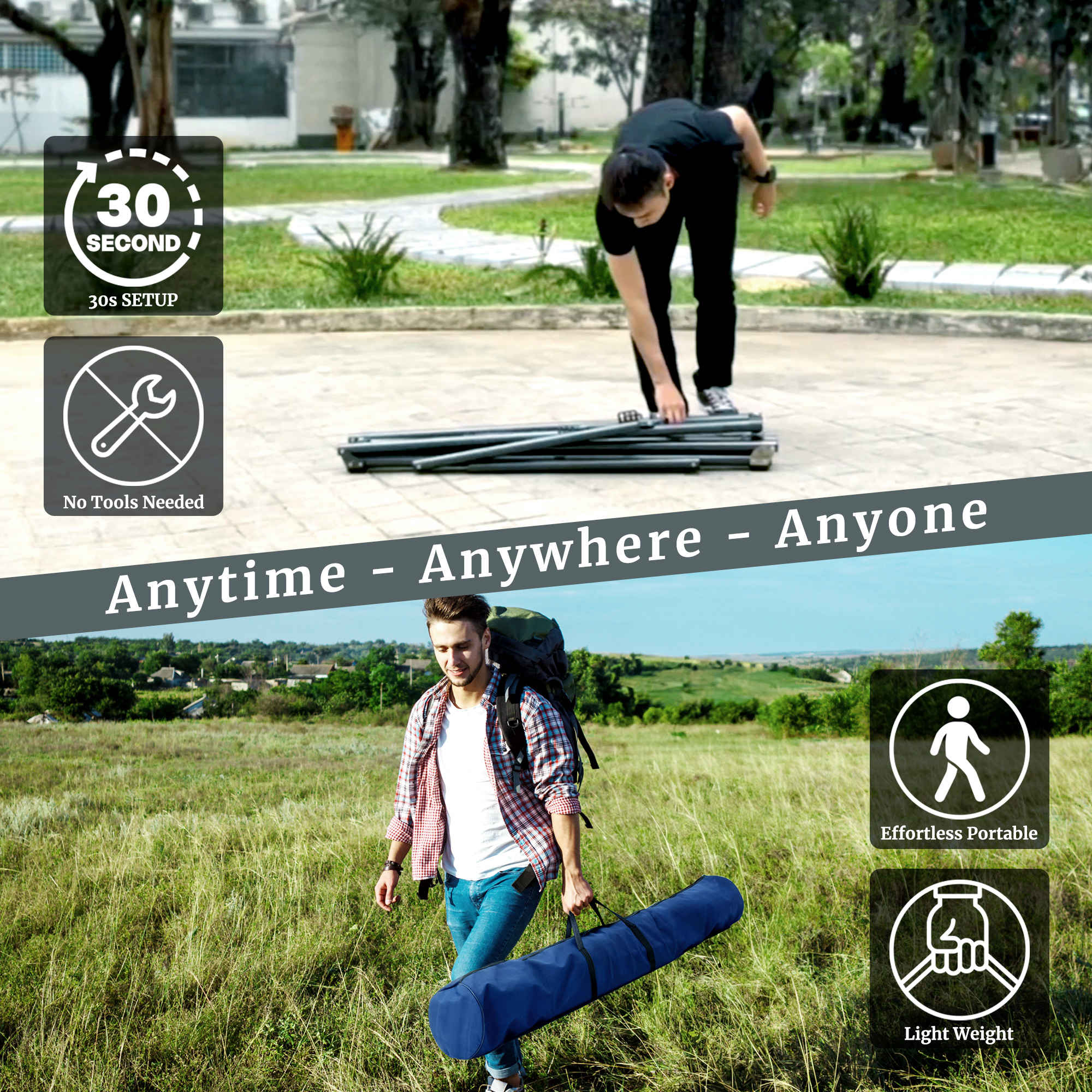 Tranquillo Universal Hammock with Medium Size Stands for Ultimate Relaxation - Ideal Universal Hammock Stands - Medium Size - Image 33