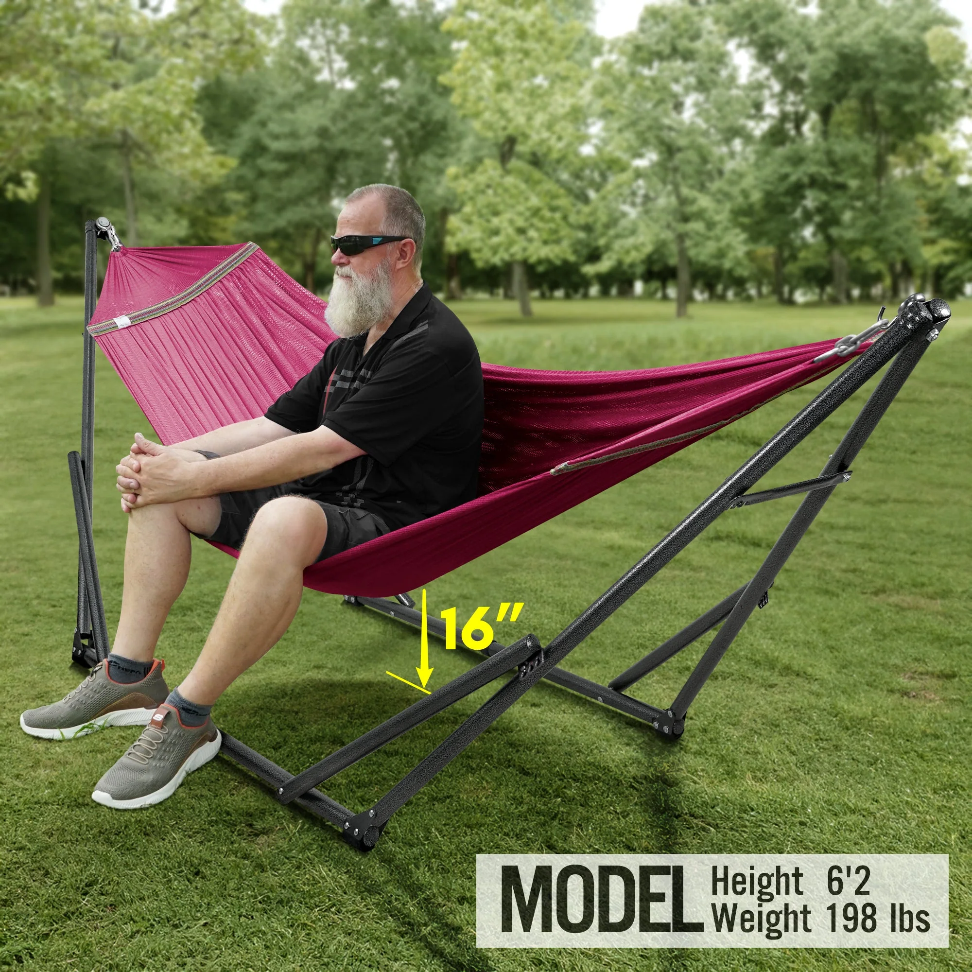 Tranquillo Universal Hammock with Medium Size Stands for Ultimate Relaxation - Ideal Universal Hammock Stands - Medium Size - Image 76