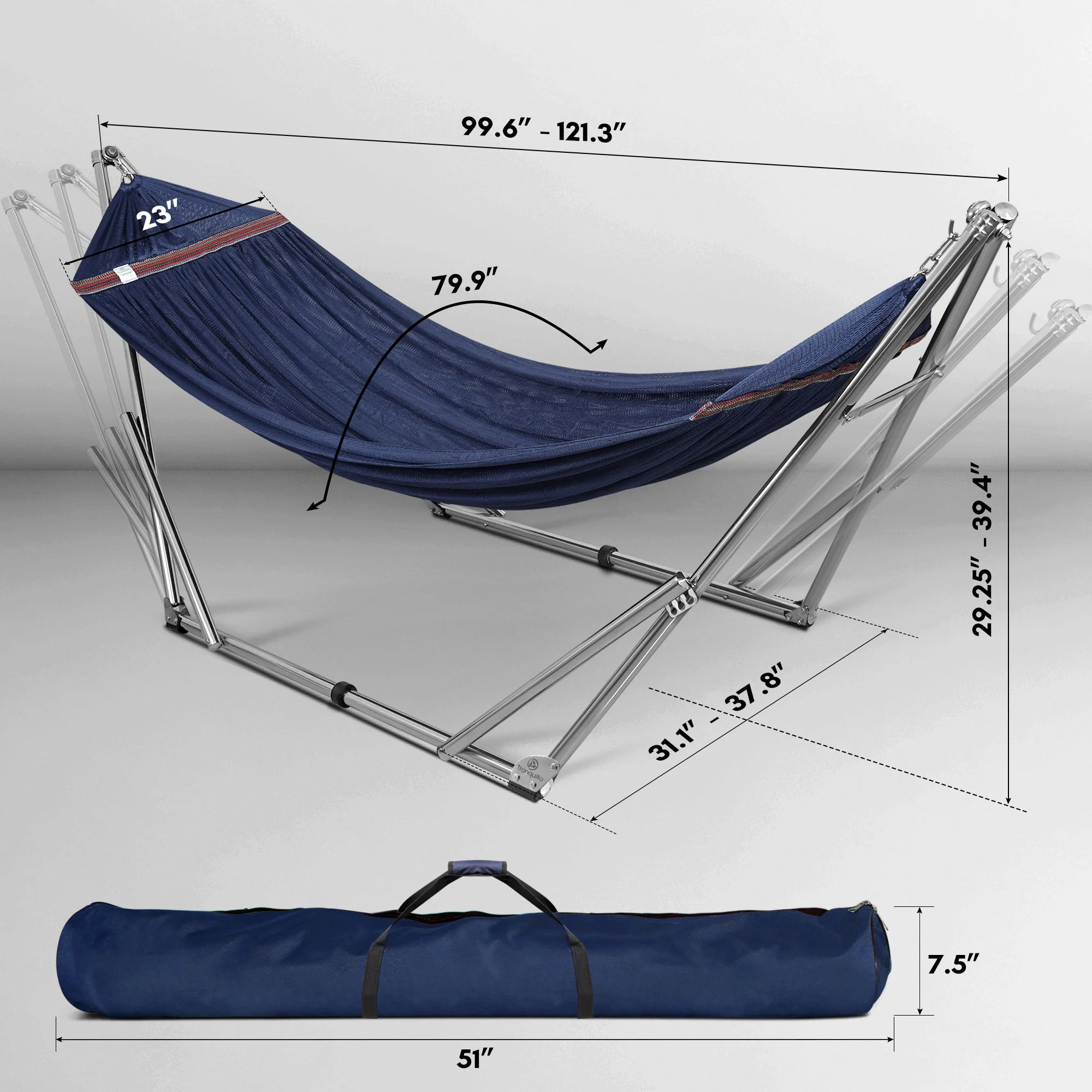 Tranquillo Universal Stainless Steel Hammock Stand for Ultimate Relaxation - Image 2