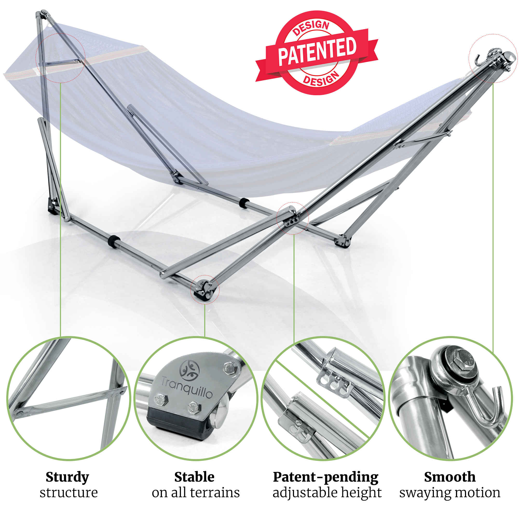 Tranquillo Universal Stainless Steel Hammock Stand for Ultimate Relaxation - Image 21