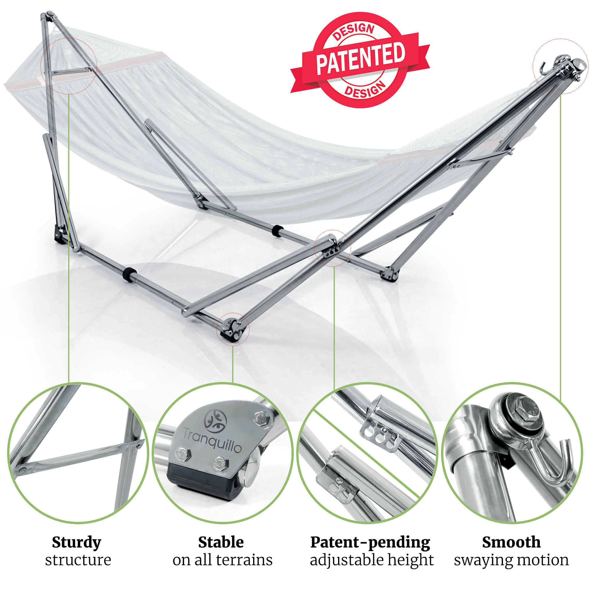 Tranquillo Universal Stainless Steel Hammock Stand for Ultimate Relaxation - Image 39