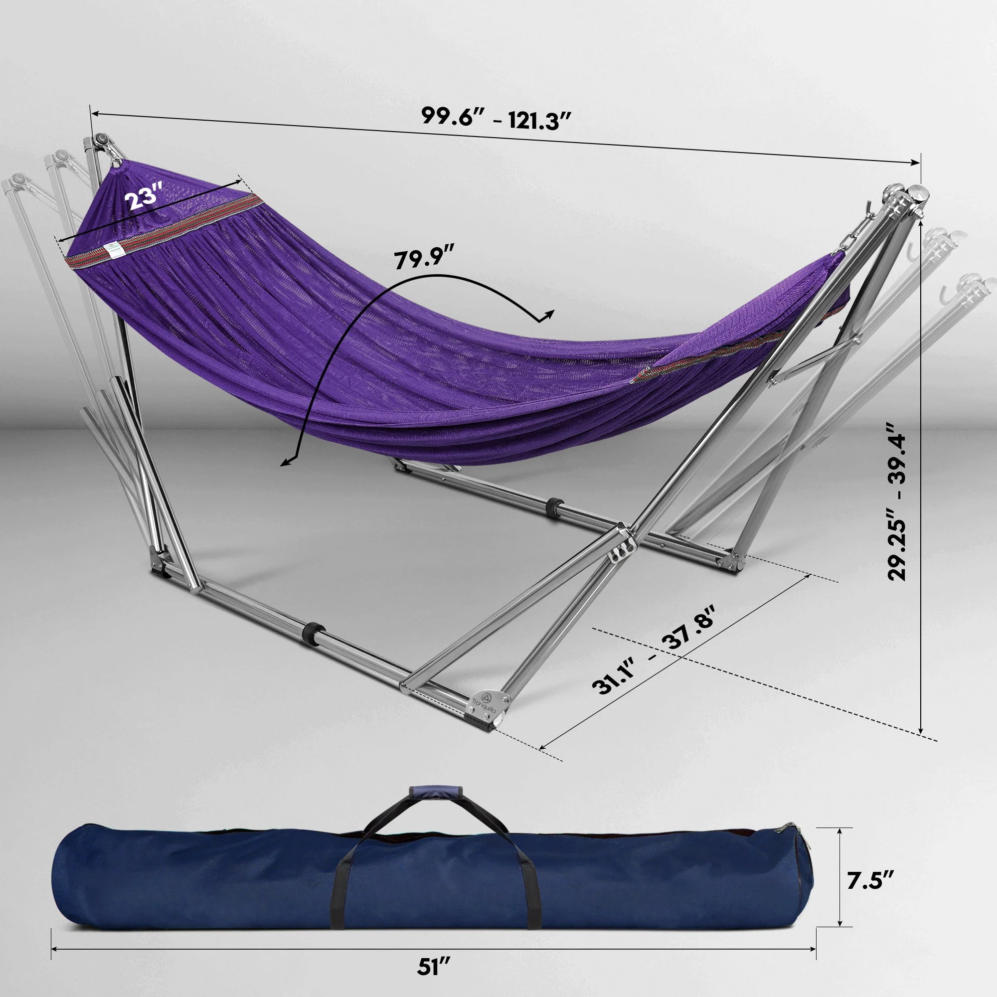Tranquillo Universal Stainless Steel Hammock Stand for Ultimate Relaxation - Image 56