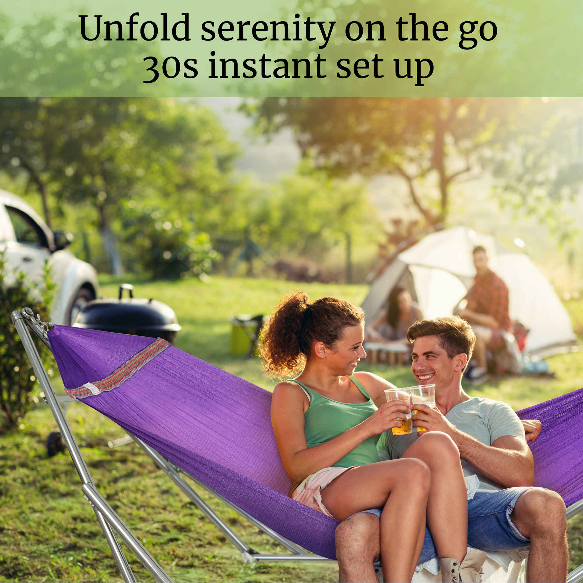 Tranquillo Universal Stainless Steel Hammock Stand for Ultimate Relaxation - Image 63