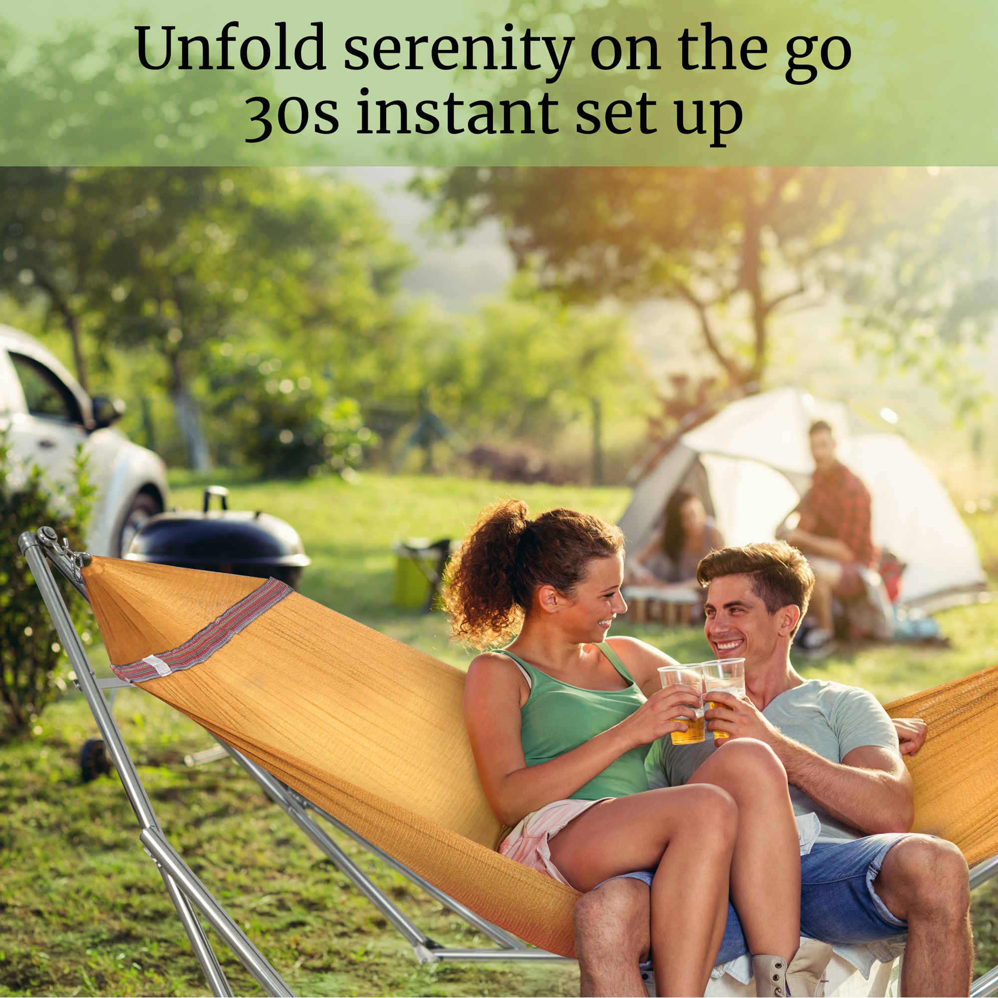 Tranquillo Universal Stainless Steel Hammock Stand for Ultimate Relaxation - Image 90