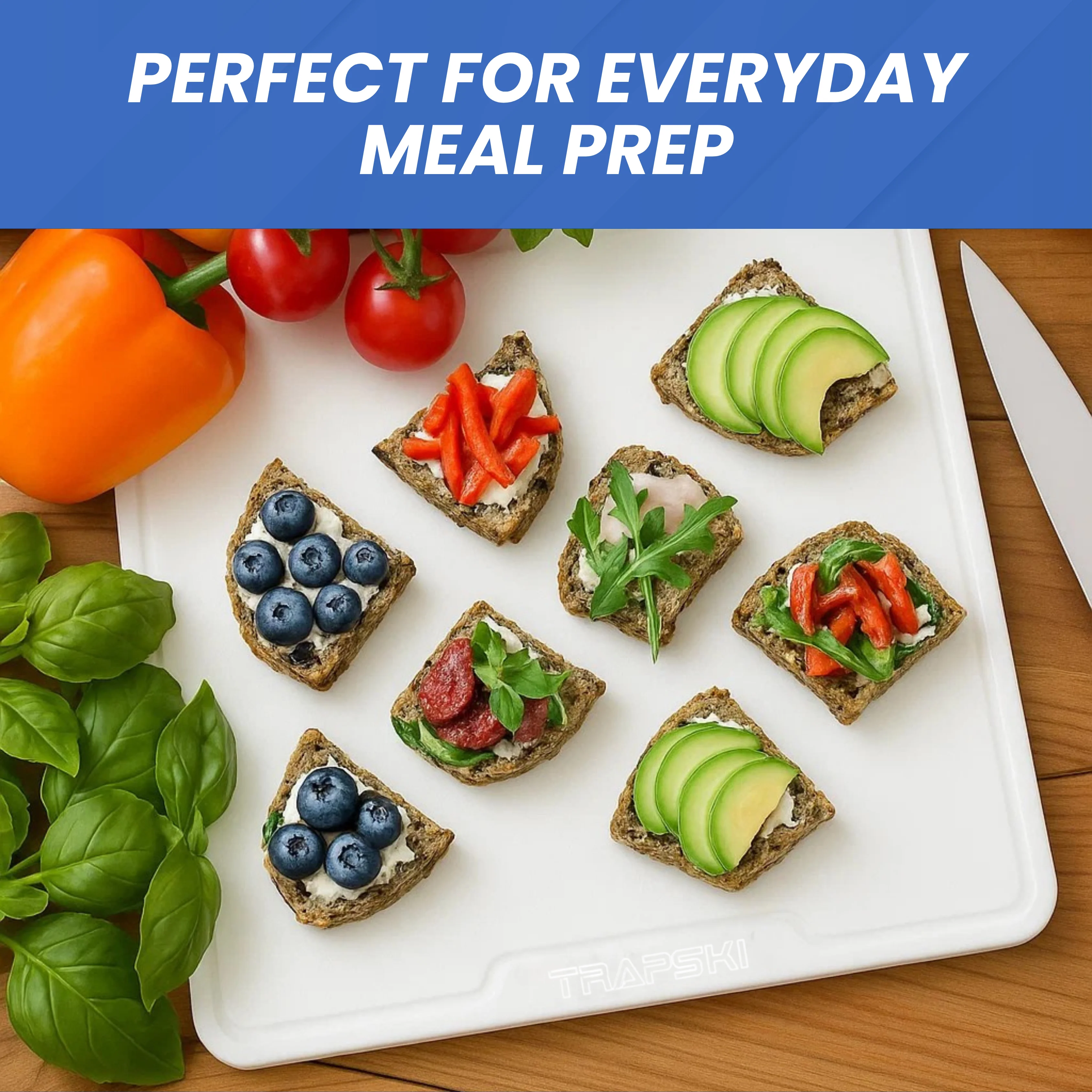 TRAPSKI 3/8 Inch Thick HDPE Cutting Boards | Food-Grade | Juice Grooves - Image 10