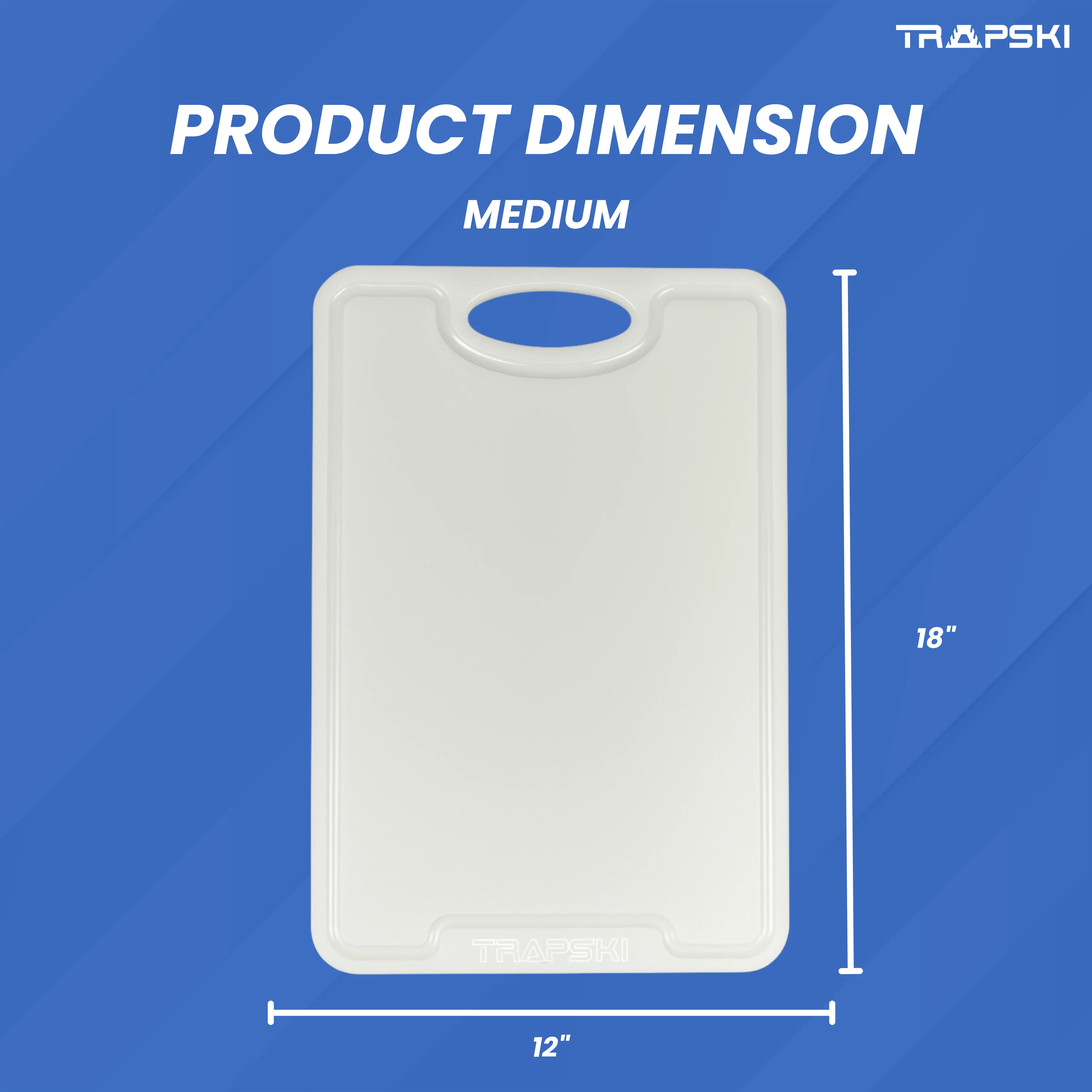 TRAPSKI 3/8 Inch Thick HDPE Cutting Boards | Food-Grade | Juice Grooves - Image 6