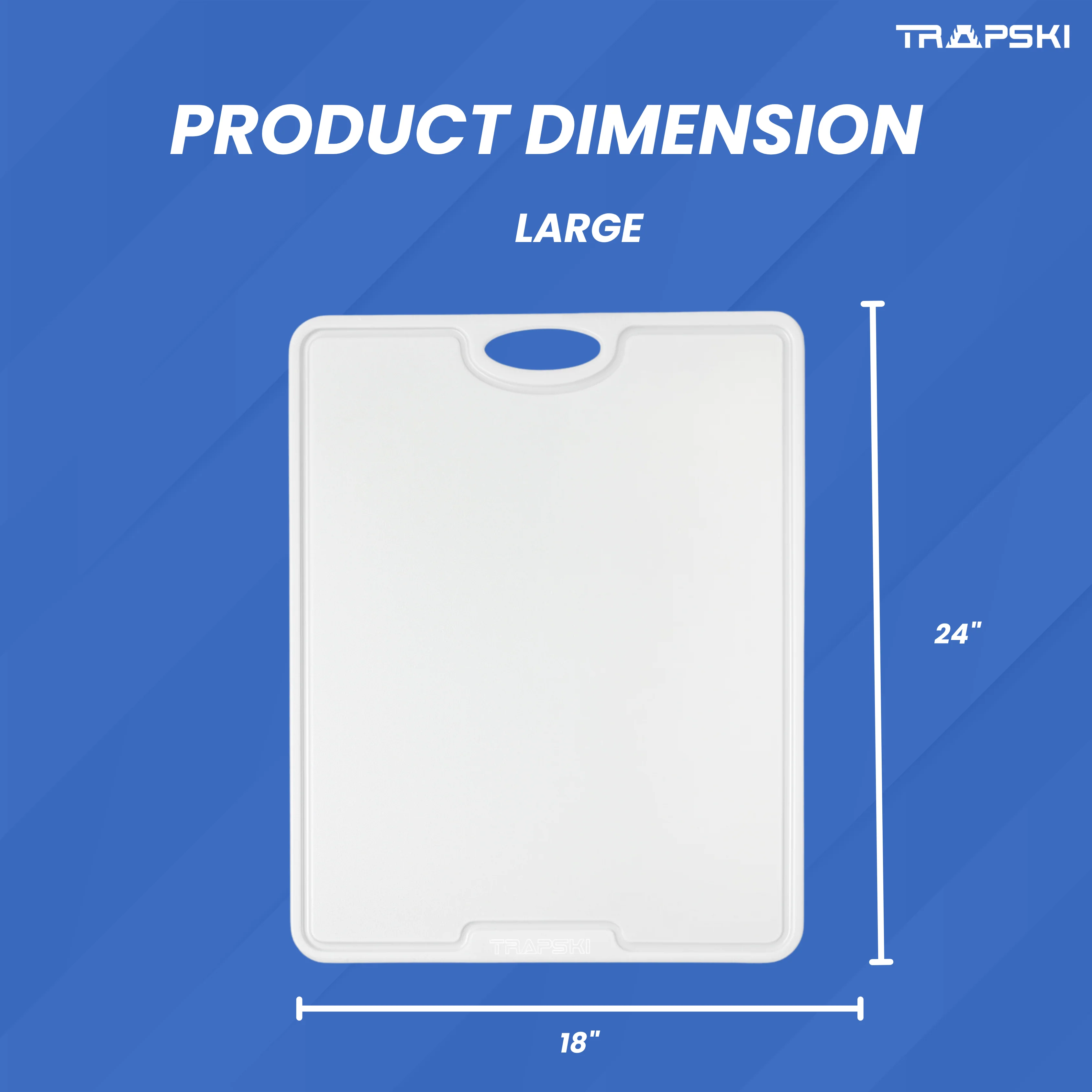 TRAPSKI 3/8 Inch Thick HDPE Cutting Boards | Food-Grade | Juice Grooves - Image 8