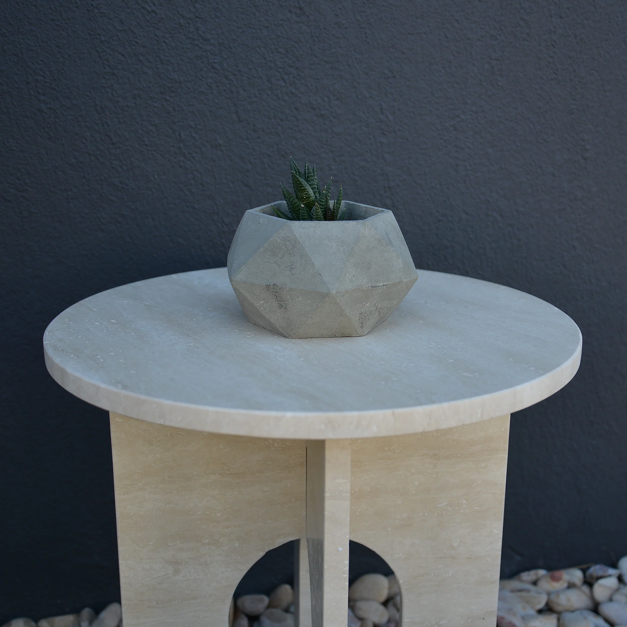 Travertine Marble Coffee Table, Round Marble Coffee Table, Luxury Side Table, Elegant Coffee Table for Living Room, Marble Side Table - Image 3