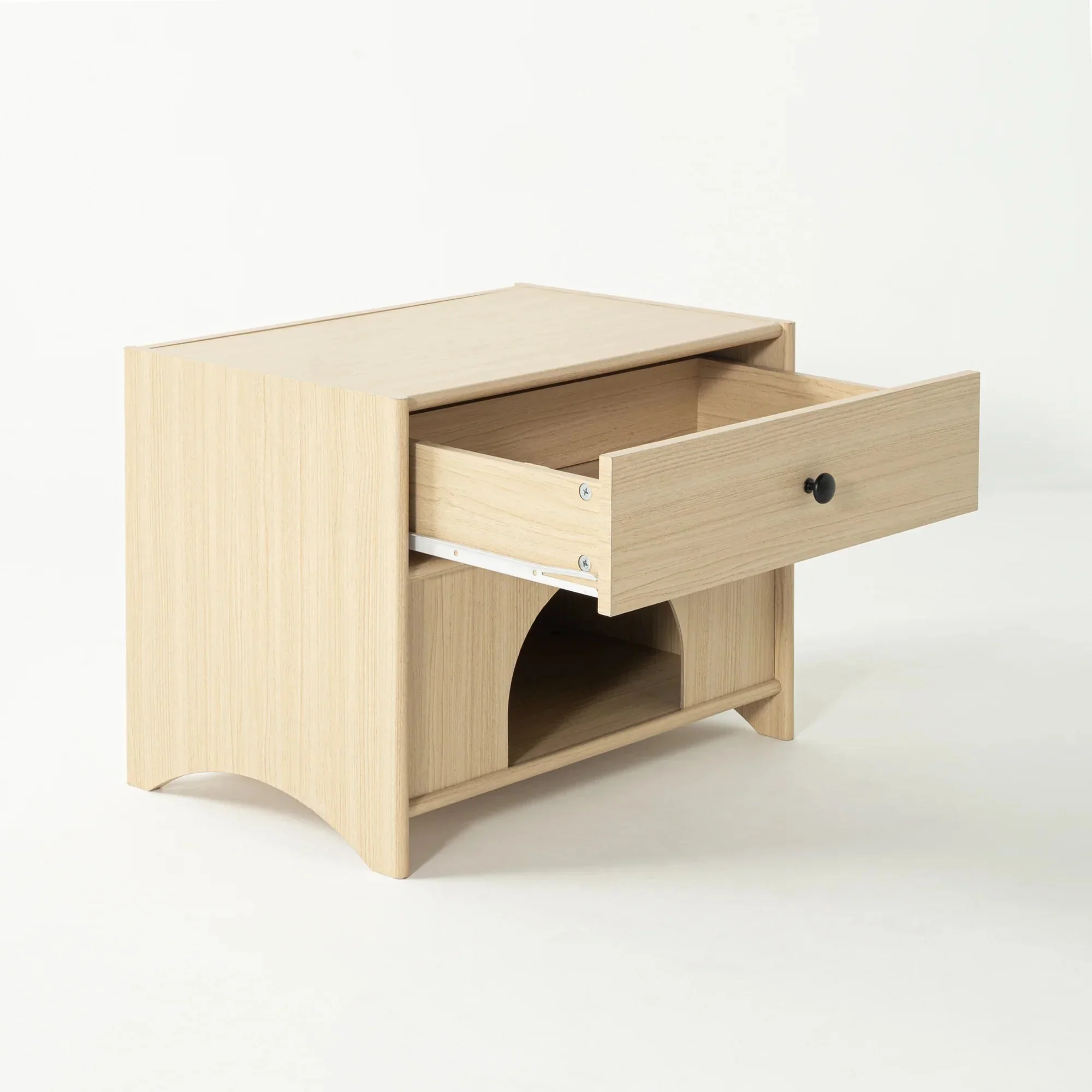 Travis Modern Natural 22-inch Side Table with Pet-Friendly Nook - Image 12
