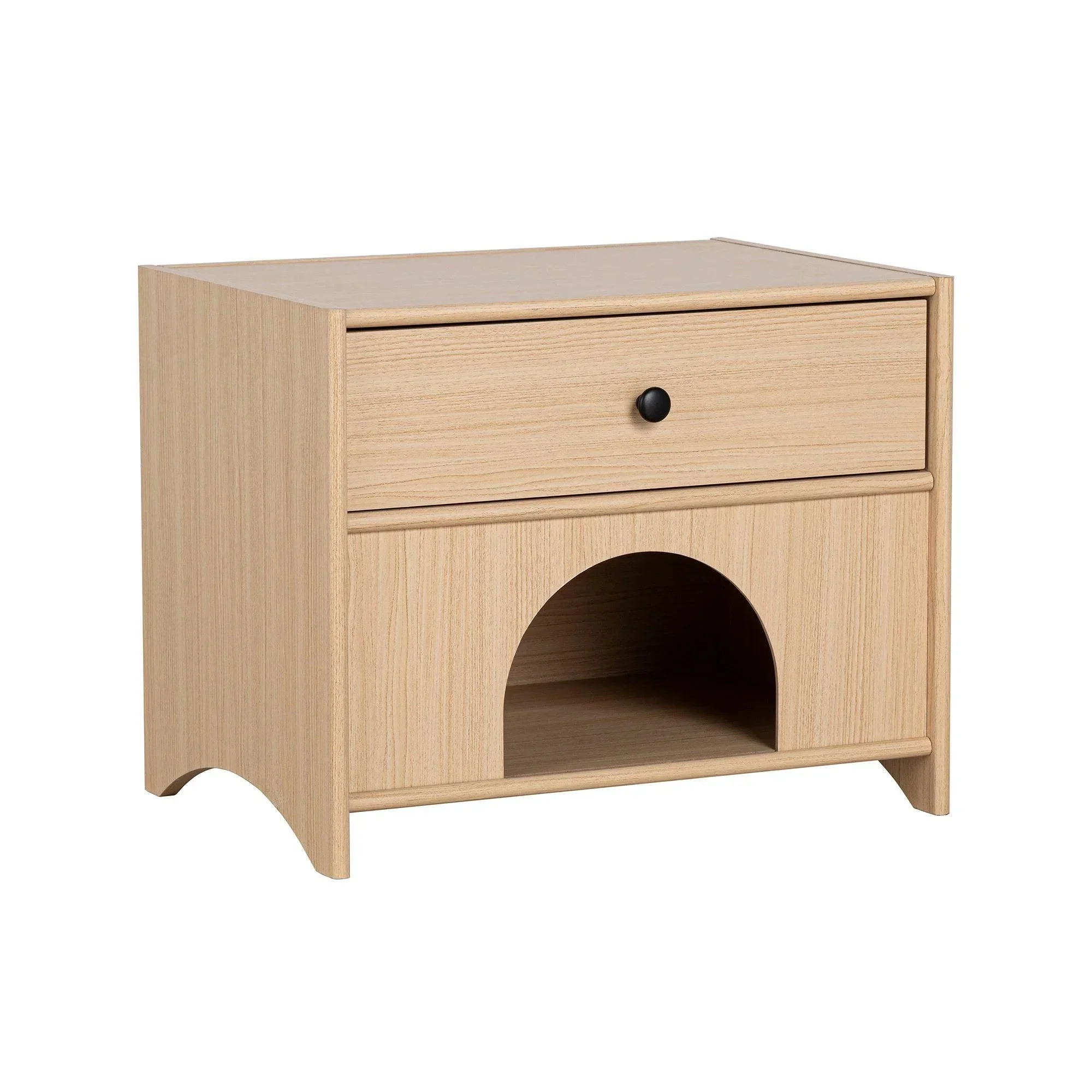 Travis Modern Natural 22-inch Side Table with Pet-Friendly Nook - Image 8