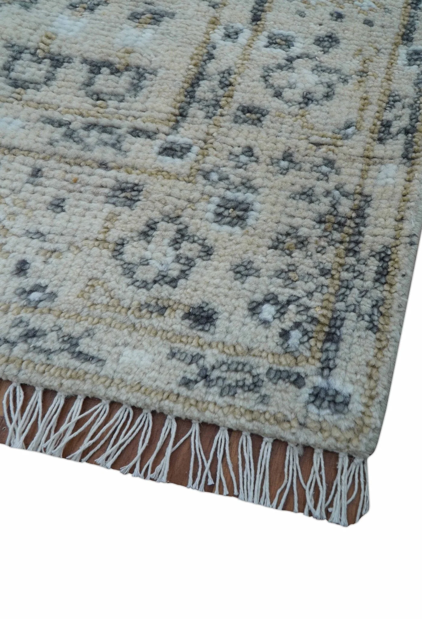 Tree of life Beige Traditional Style Hand knotted 4x6 Wool Area Rug - Image 9
