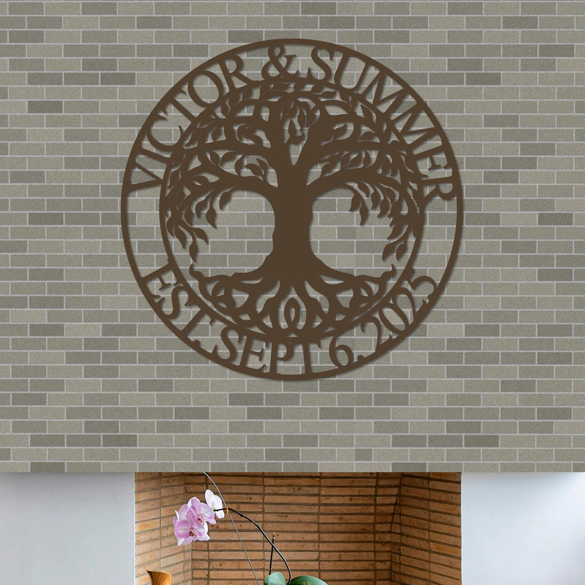 Tree Of Life Couple Names Sign w Wedding Date - Image 5