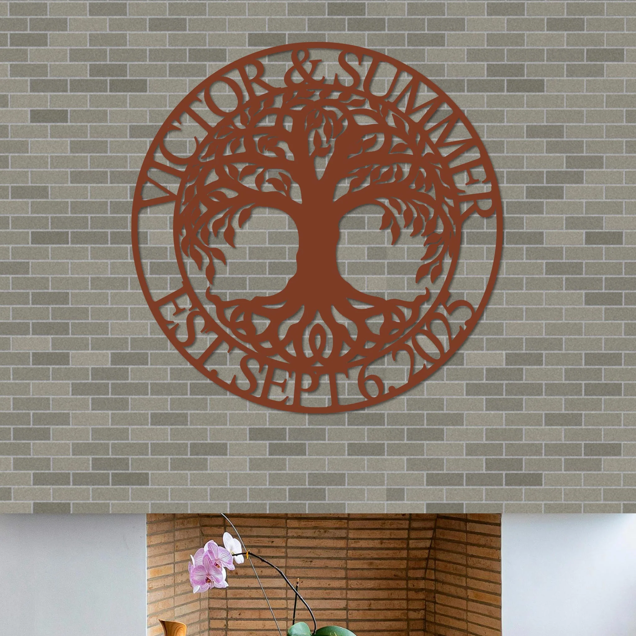 Tree Of Life Couple Names Sign w Wedding Date - Image 6