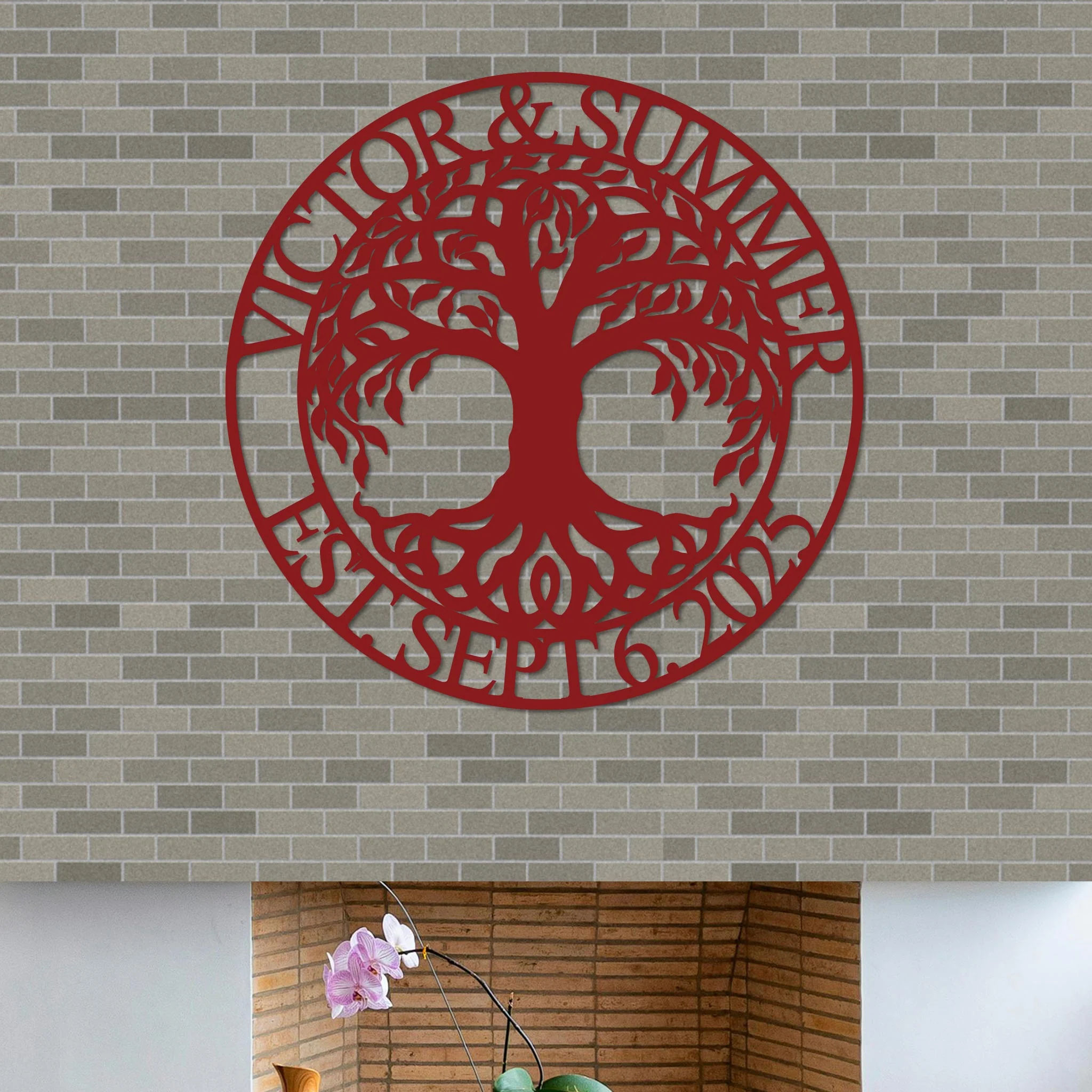 Tree Of Life Couple Names Sign w Wedding Date - Image 7