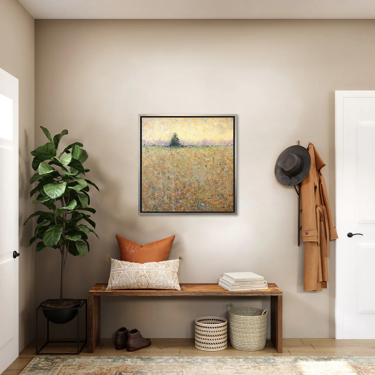 Tree (Yellow) - Open Edition Canvas Print - Image 2