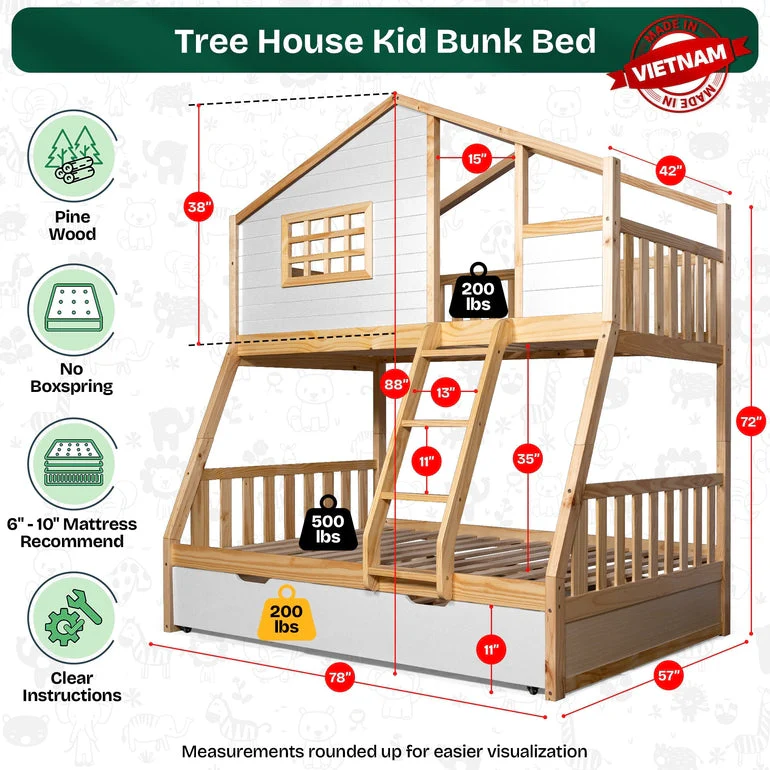Treehouse Kid Bunk Bed for Fun and Adventure in Your Child's Room - Image 12
