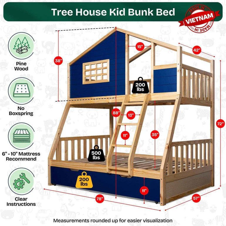 Treehouse Kid Bunk Bed for Fun and Adventure in Your Child's Room - Image 3