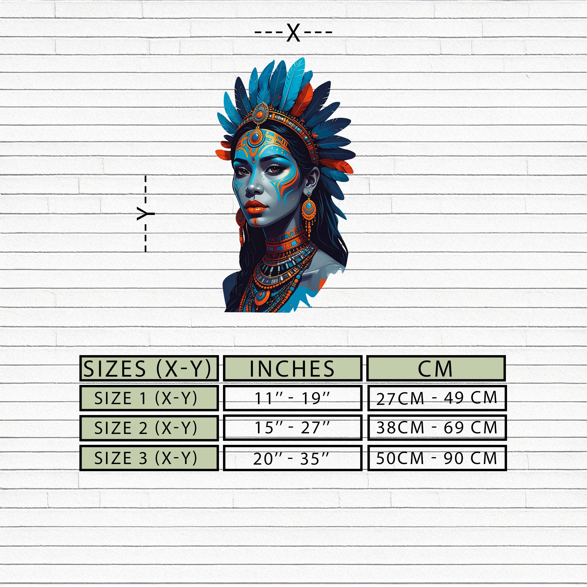 Tribal Blue Goddess Metal Wall Art – Ethnic Spirit Decor-KAFUVM021 - Image 9