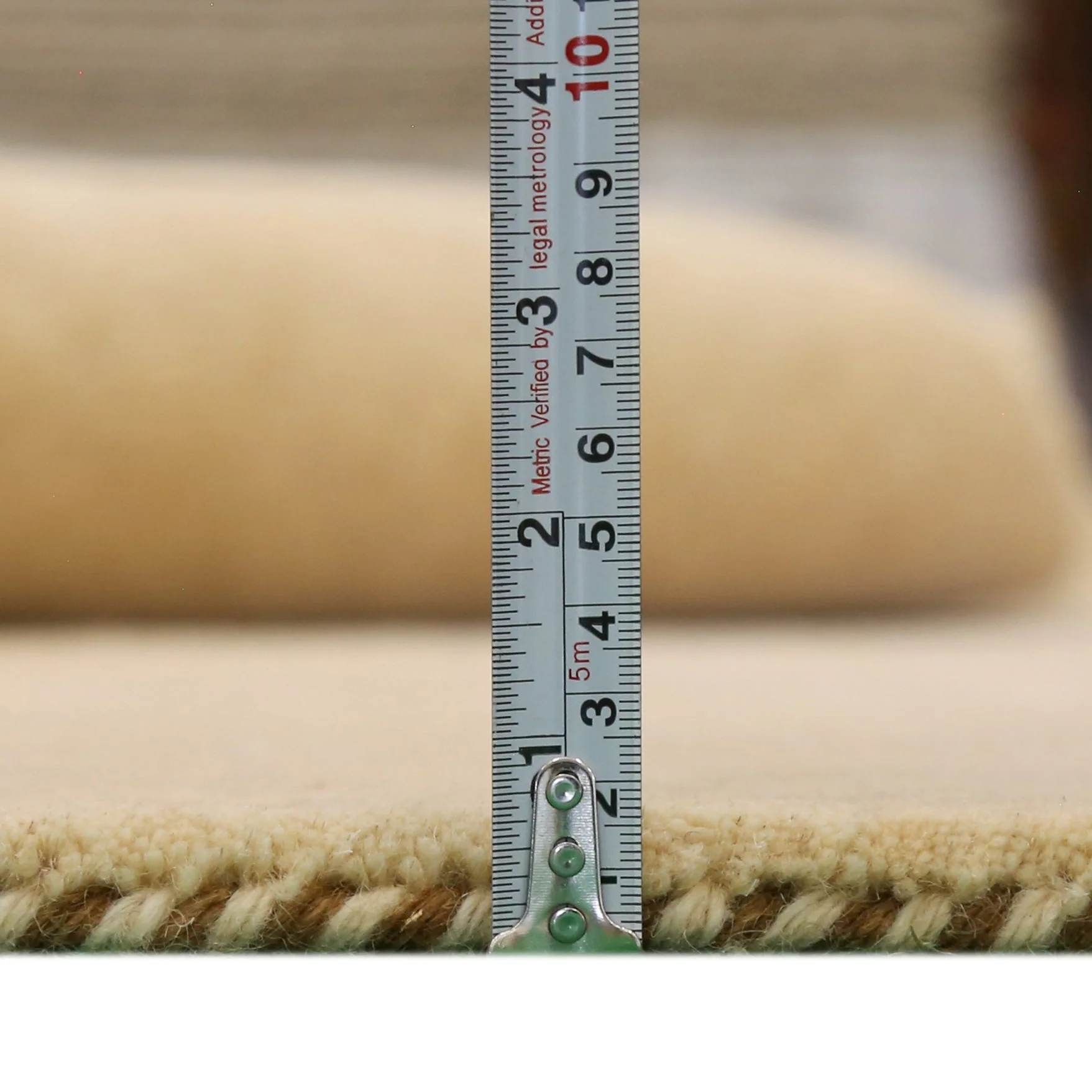 Tribal Border Ivory Design Hand Loomed Wool Area Rug - Image 8